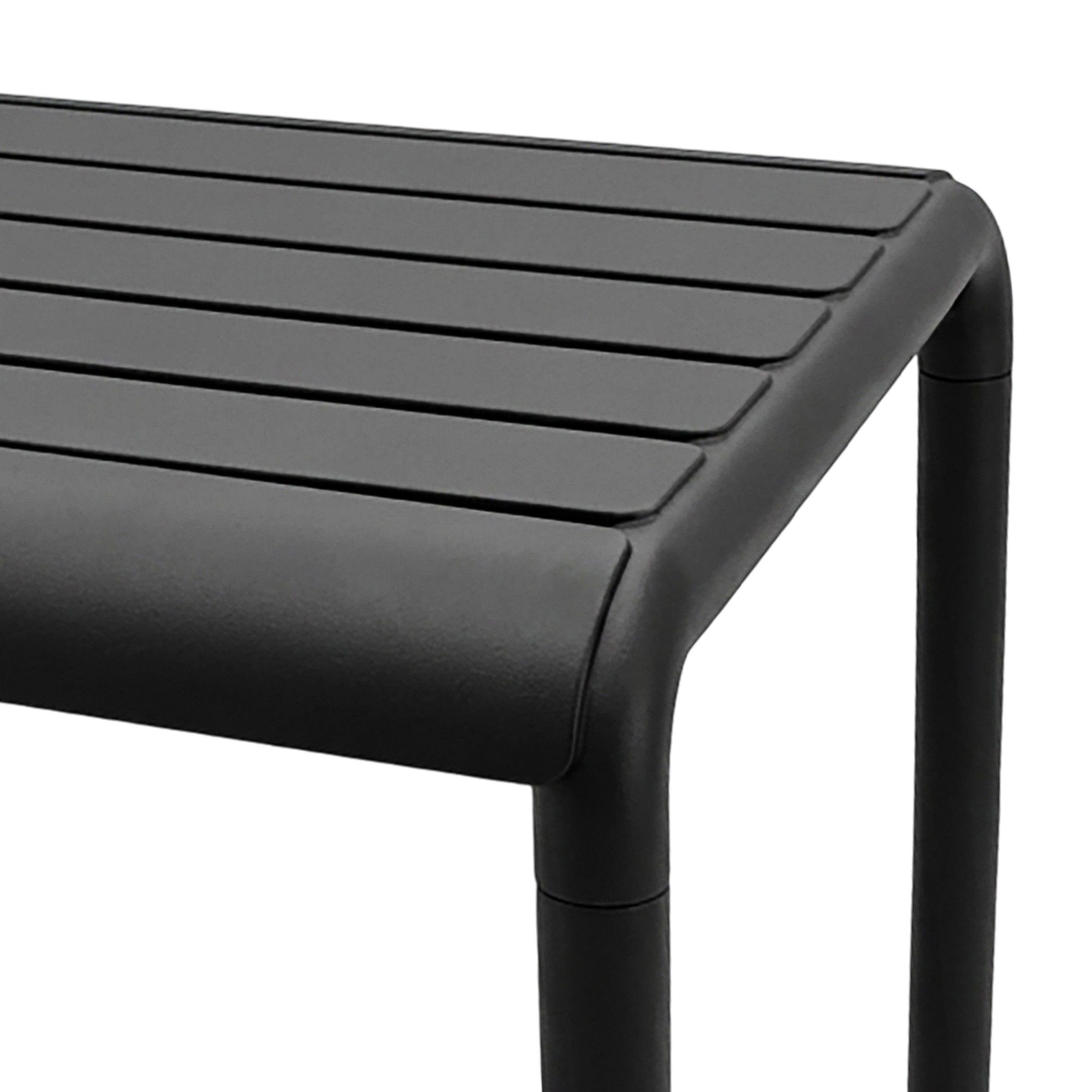 Spetebo Beistelltisch Garten Beistelltisch quadratisch schwarz Belastbarkeit bis 50 kg (Anzahl, 1-St., Stück), Wetterfest und UV-beständig