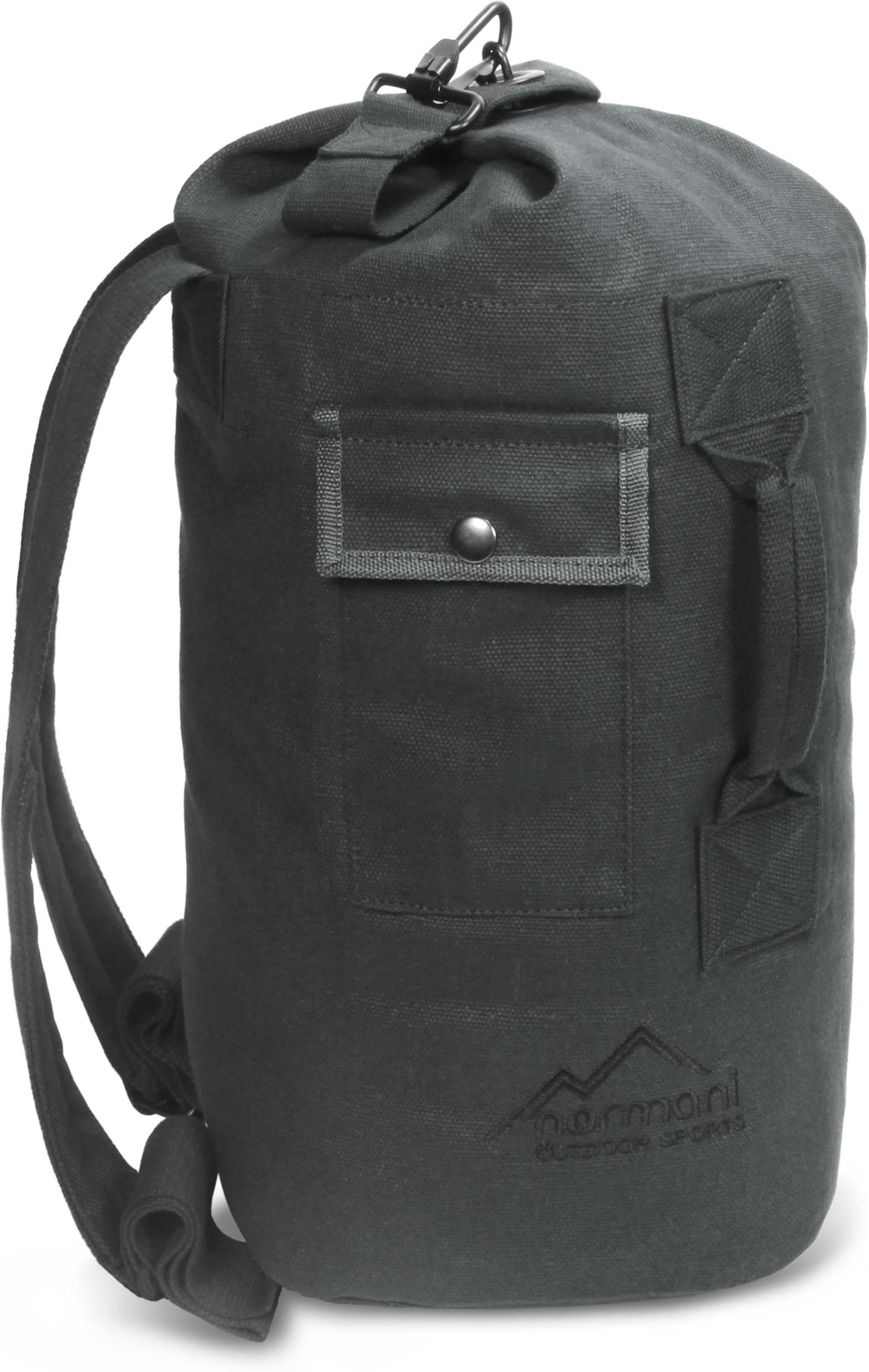normani Packsack Canvas-Seesack 20 l Submariner 20, Duffle Bag Marinesack Seemannssack US-Sack Rucksack mit Doppelgurt