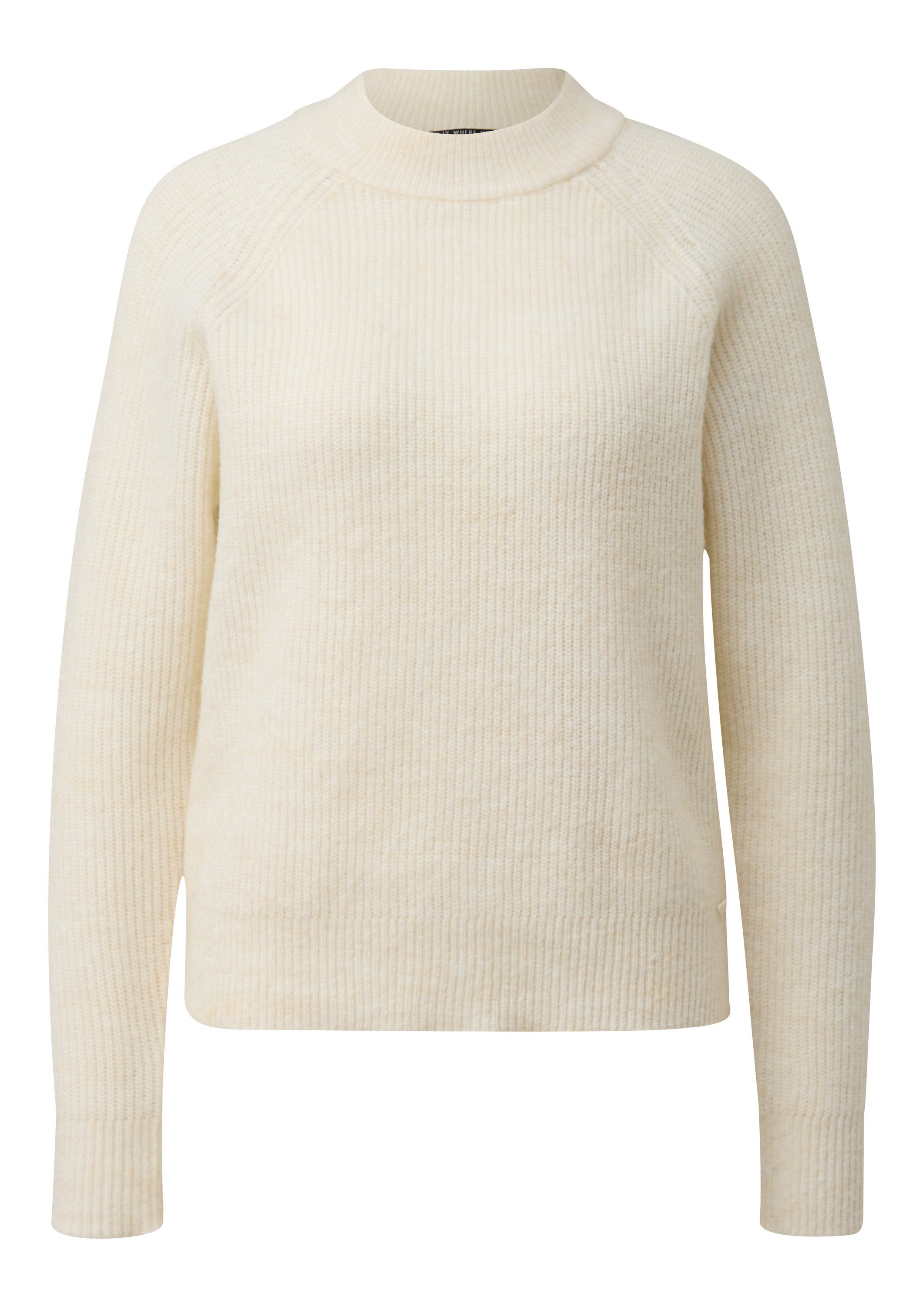 QS Longpullover Strickpullover Melierter Pullover (1-tlg) günstig online kaufen