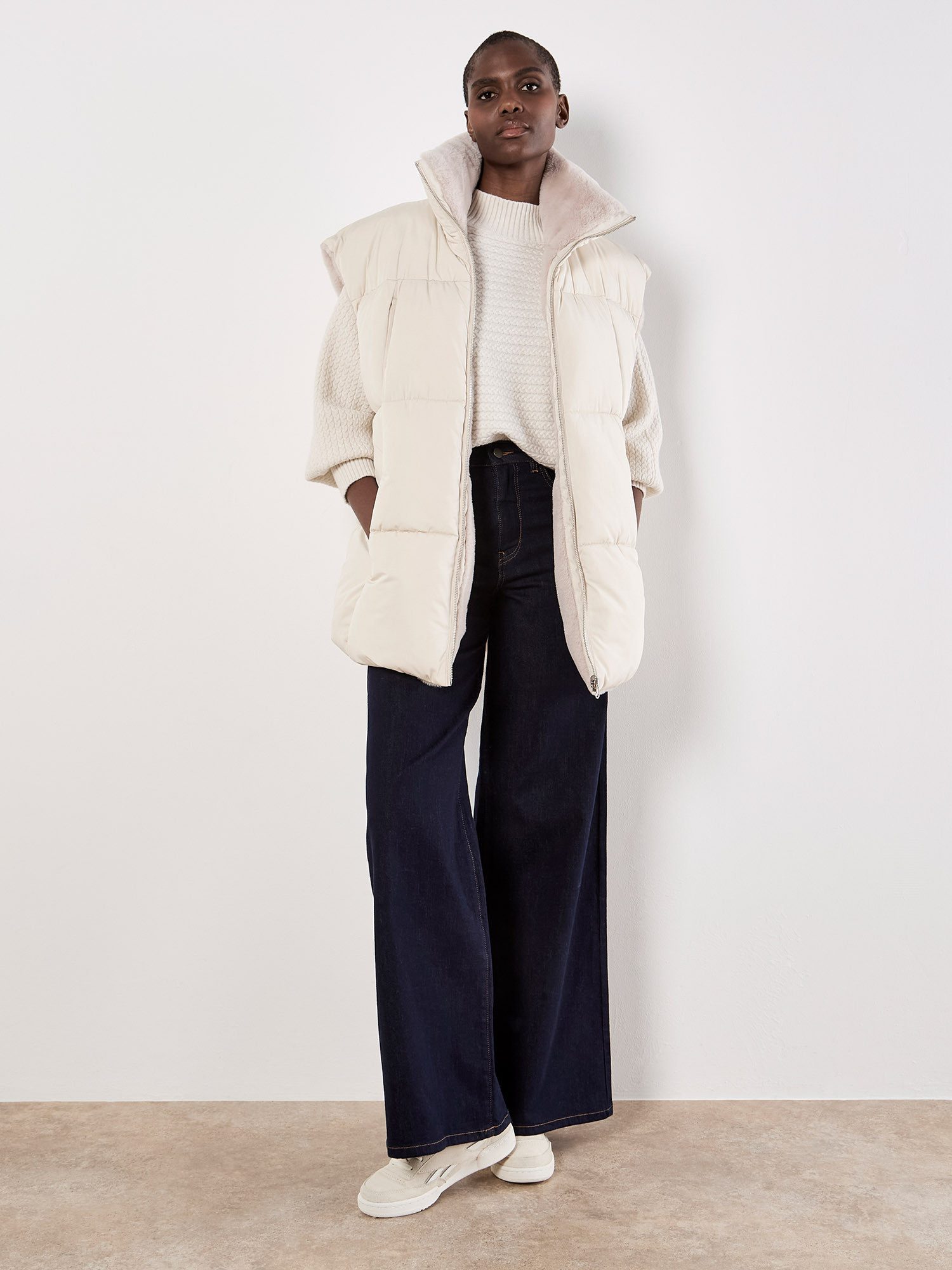 Apricot Fellimitatweste Steppweste zum Wenden günstig online kaufen