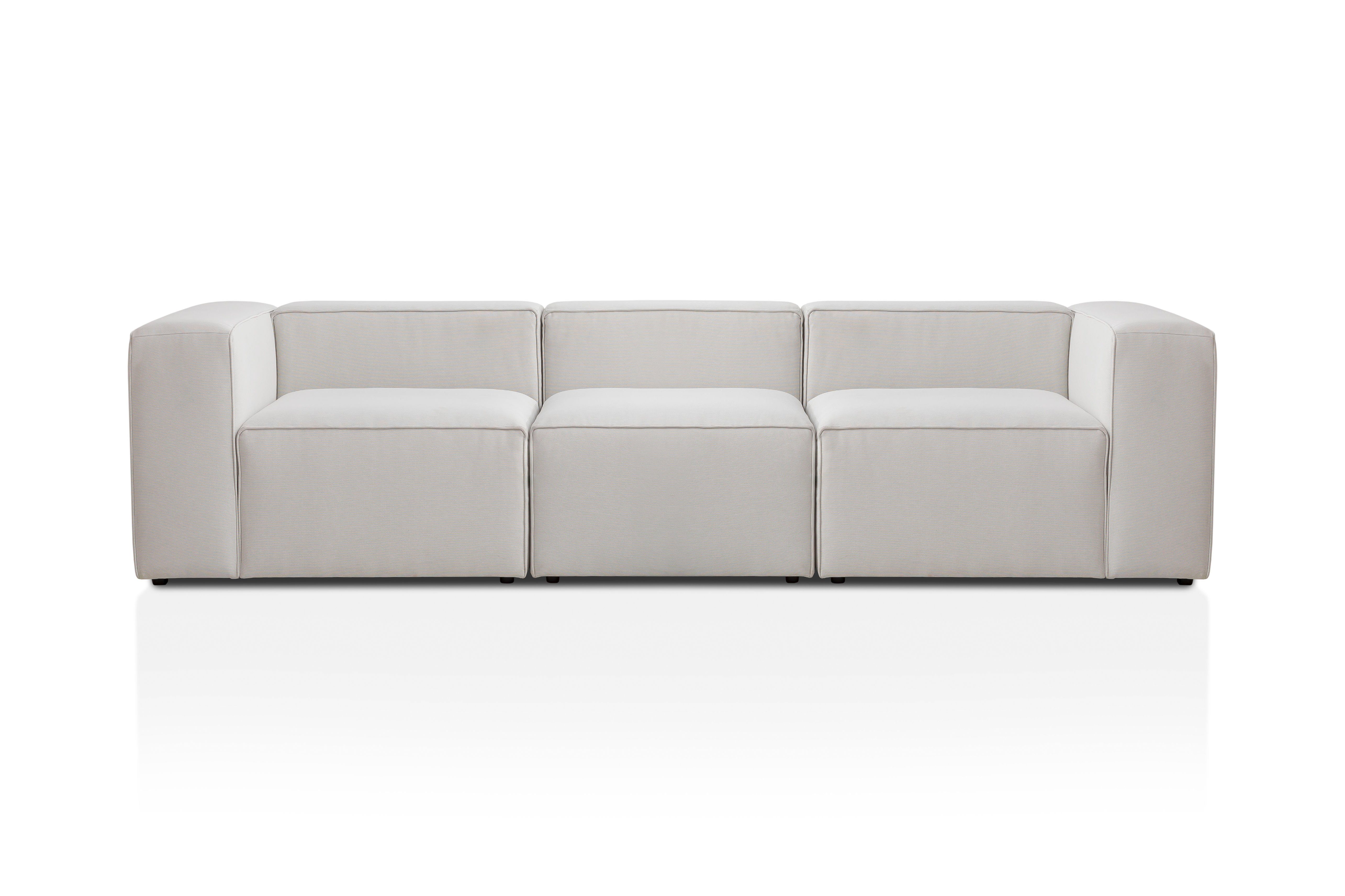 XDREAM 3-Sitzer Modulares Sofa Milos, individuell kombinierbare Wohnlandschaft, 3 Teile, skandinavisches Design