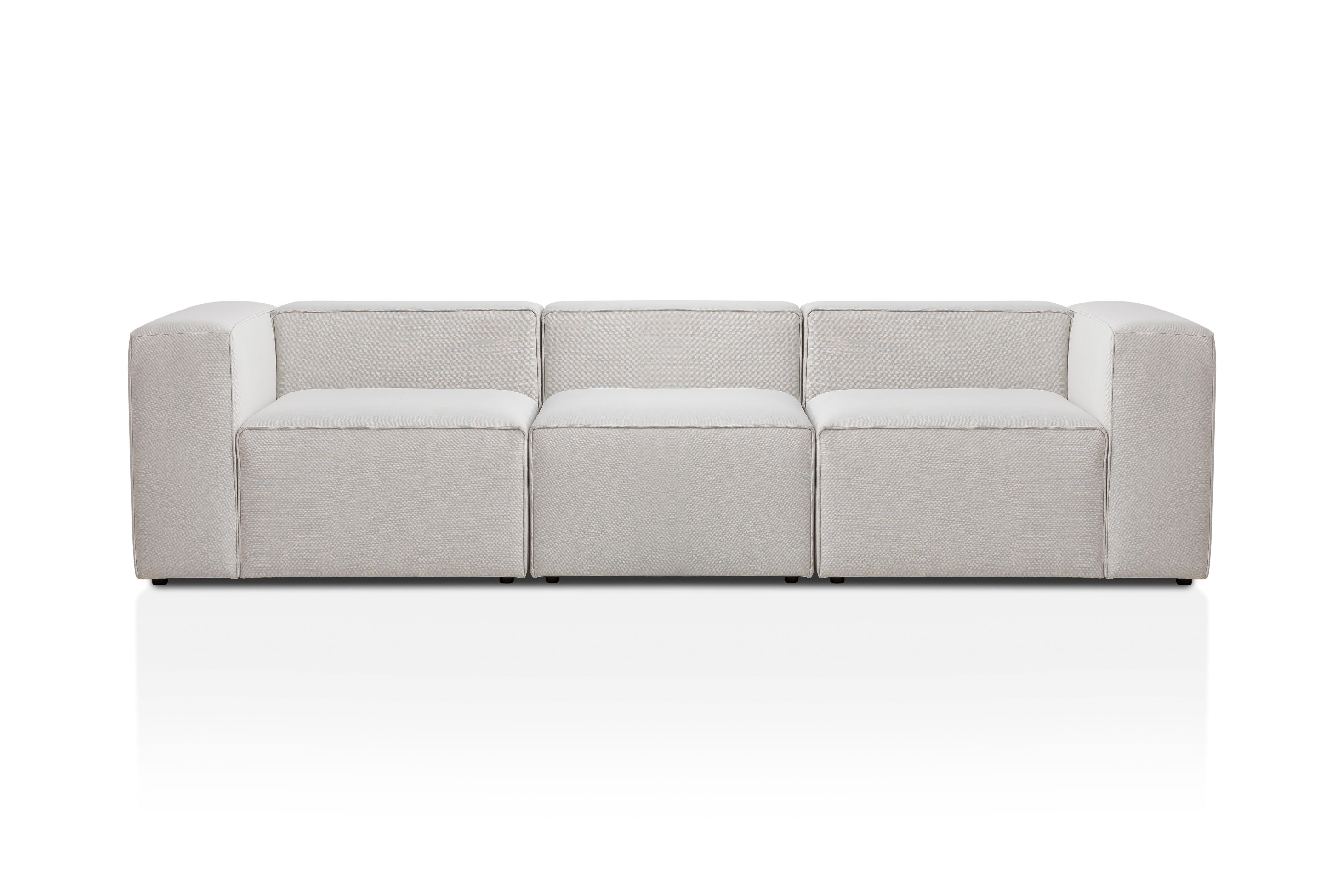 XDREAM 3-Sitzer Modulares Sofa Milos, individuell kombinierbare Wohnlandschaft, 3 Teile, skandinavisches Design