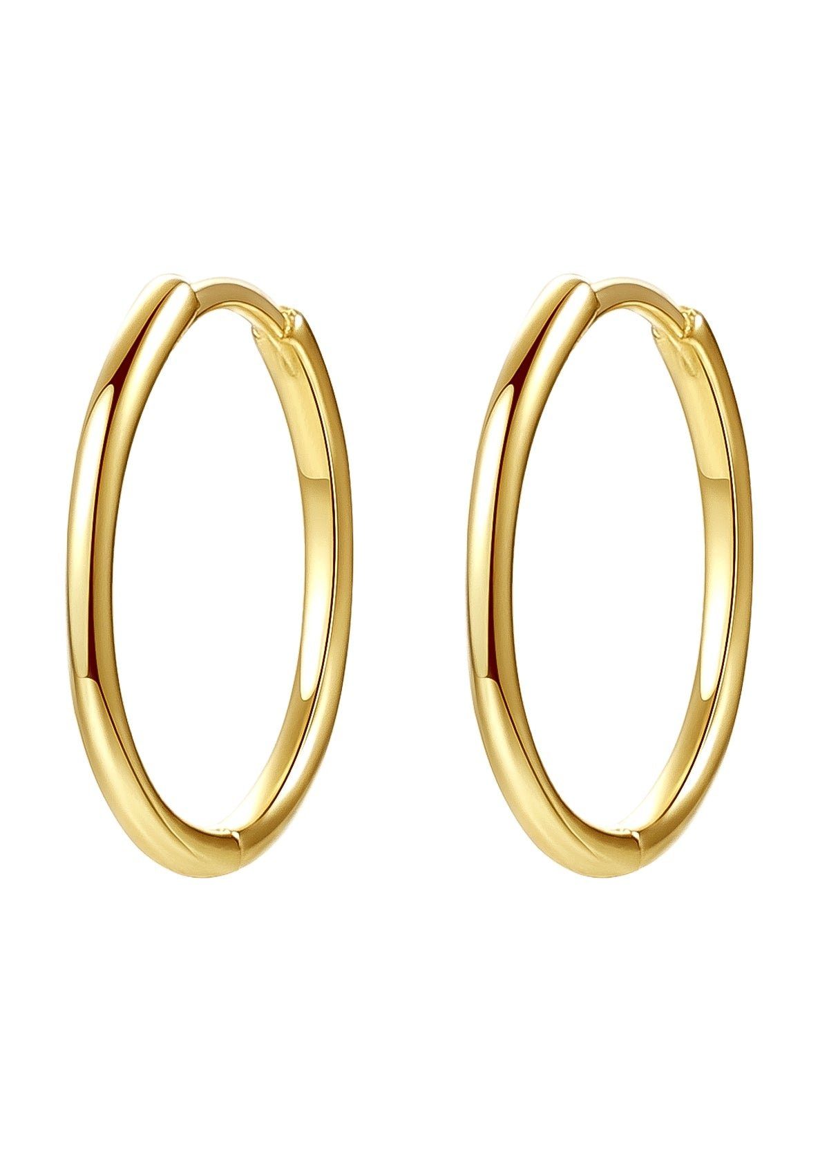 Hey Happiness Paar Creolen 925 Silber Damen, Vergoldet 18K Roségold, Basic günstig online kaufen