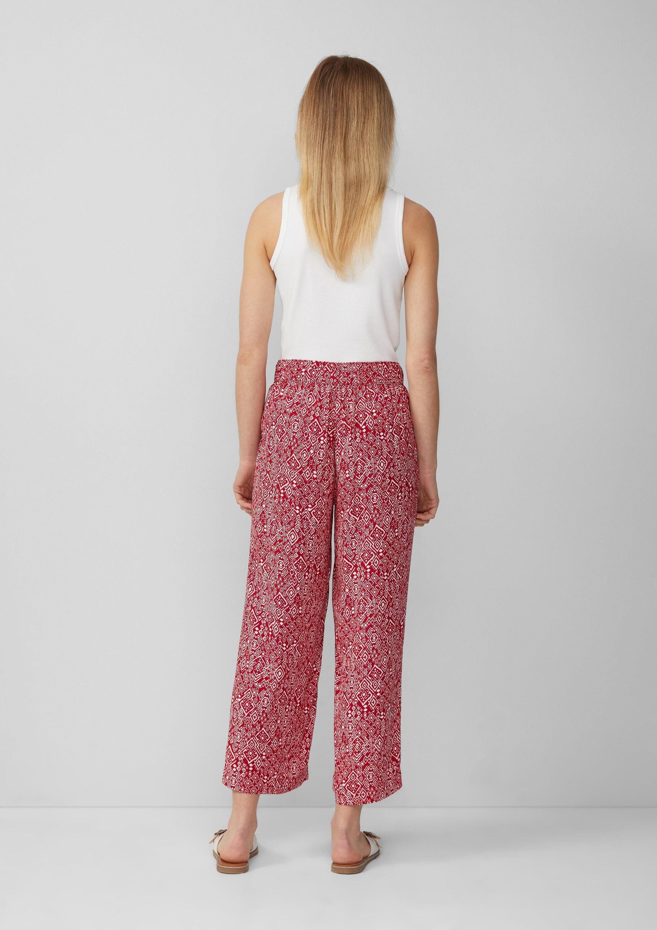 s.Oliver Culotte Hose Culotte aus Viskose mit Elastikbund