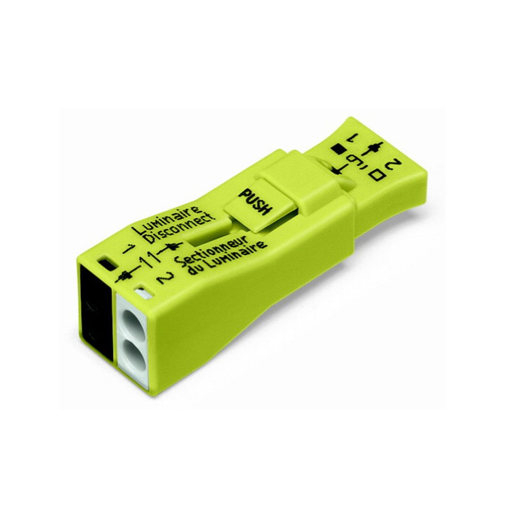 Verbindungsklemme Leuchtenklemme starr: 0.75-4 mm² Polzahl: 2 WAGO 40 St. Gelb