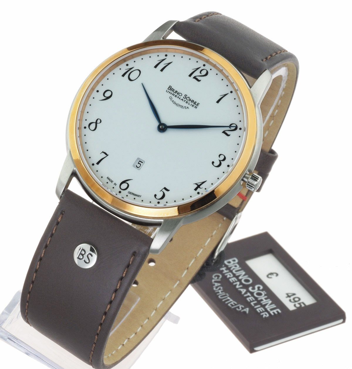 BRUNO SÖHNLE Quarzuhr Herren Uhr 17-63159-921 EPONA BIG Saphirglas Superflach