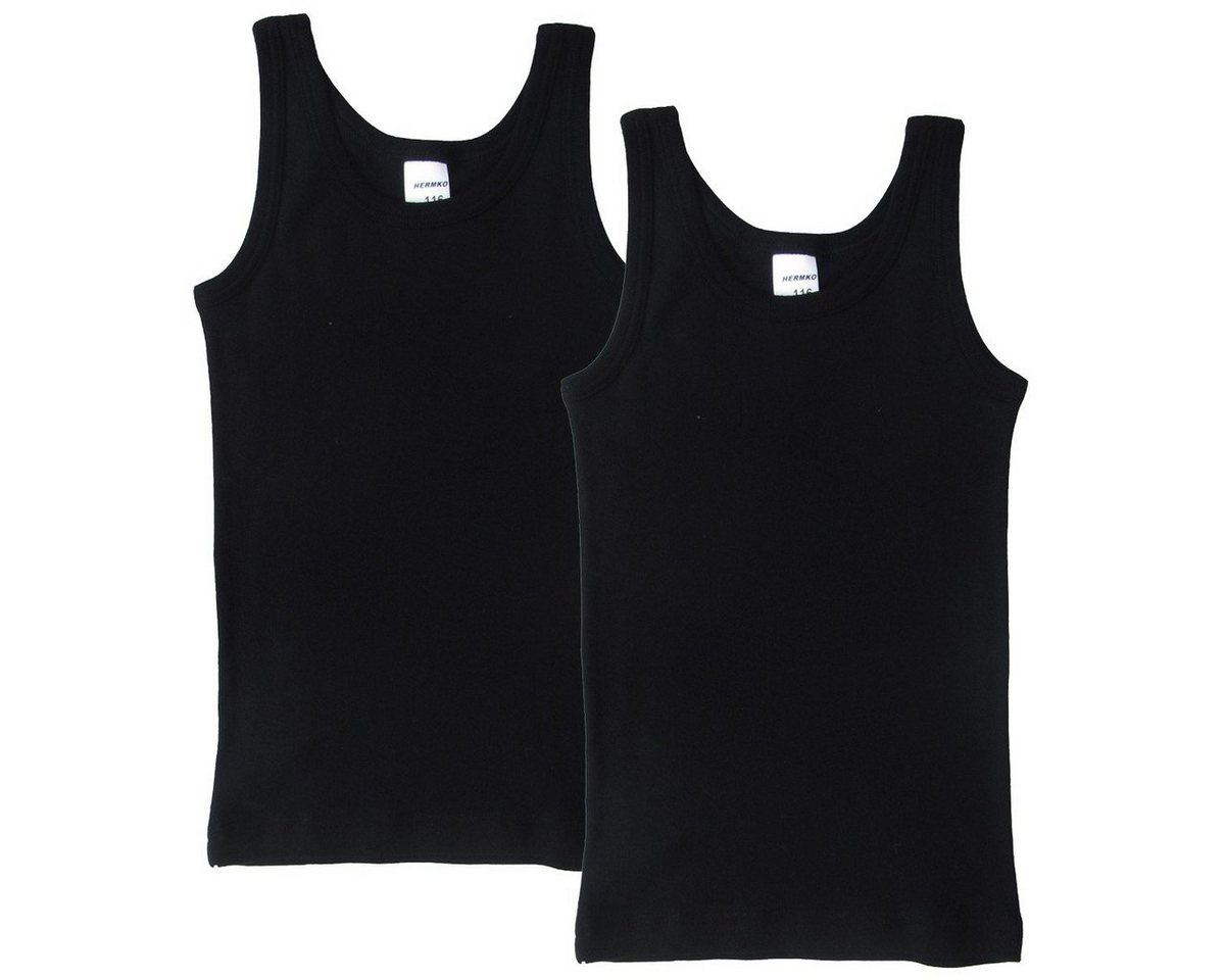 HERMKO Unterhemd 62800 (Pack, 2er) Sportunterwäsche Jungen Mädchen schnelltrocknend hergestellt in EU