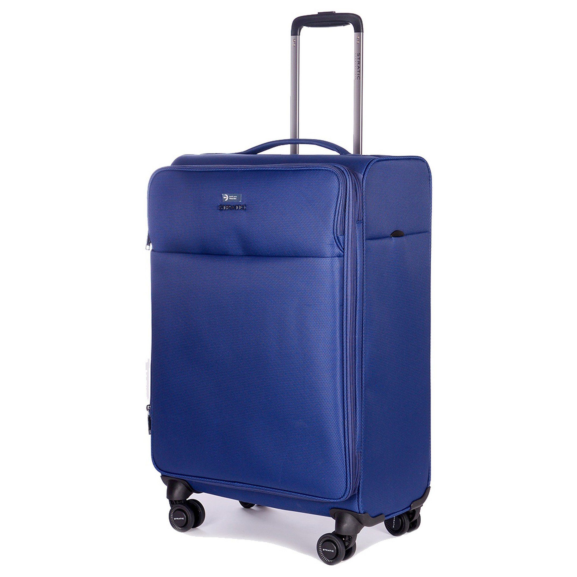 Stratic dark Light+ Rollen Handgepäck-Trolley 4 Rollen cm S, 55 4-Rollen-Trolley blue -