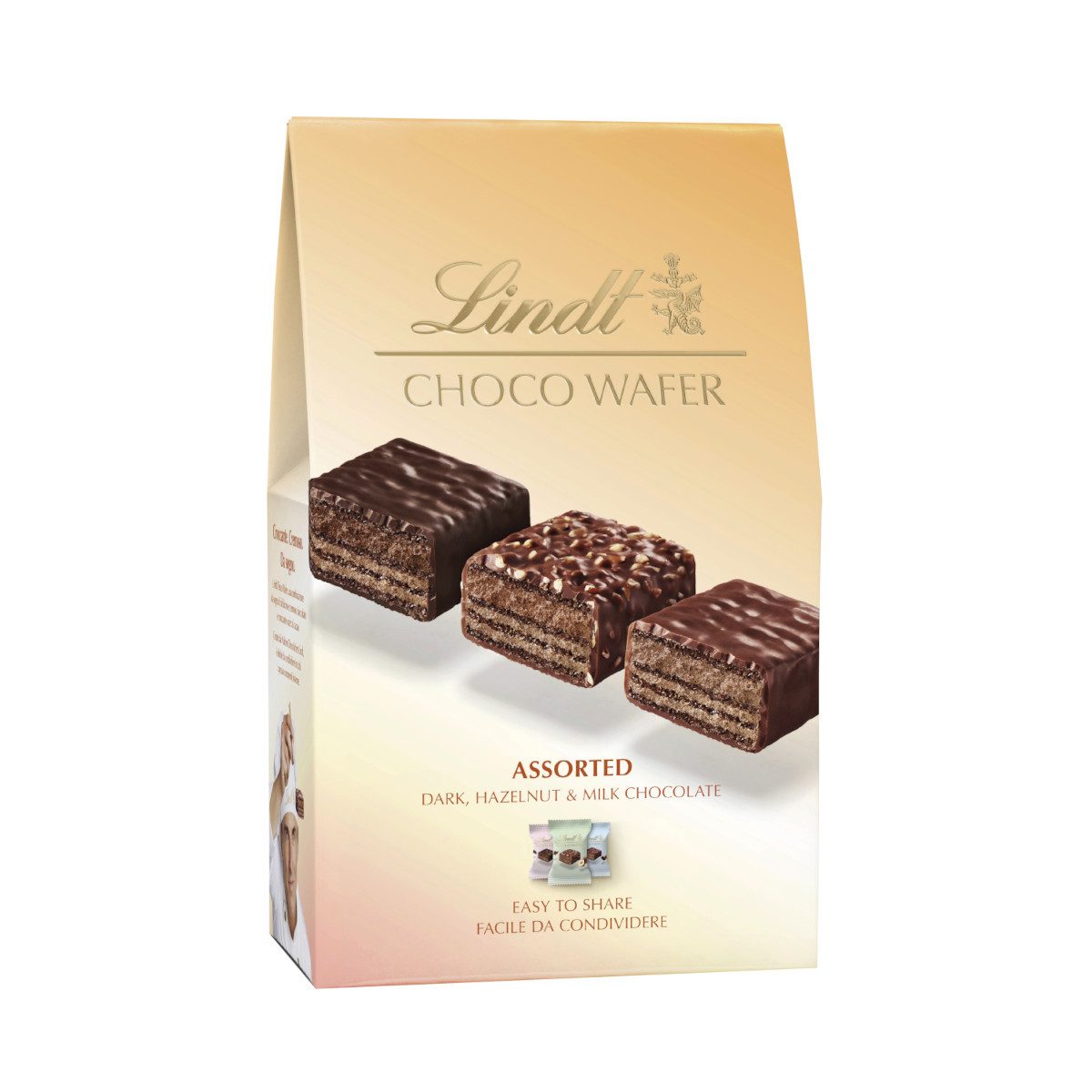 LINDT Schokolade, Lindt Choco Wafer Assorted abwechslungsreiche Waffel Mischung 138g