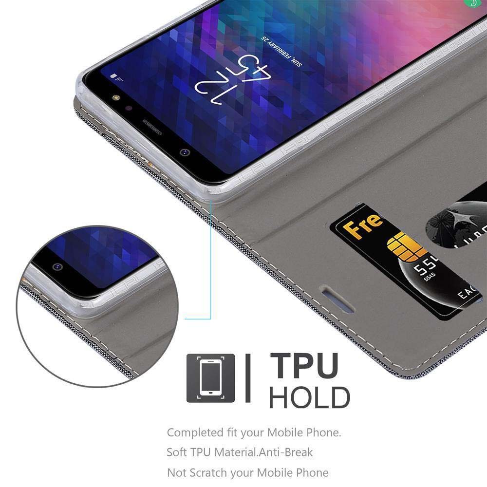 Cadorabo Handyhülle für Samsung Galaxy A6 2018 Hülle Samsung Galaxy A6 2018, Klappbare Handy Schutzhülle - Hülle - mit Standfunktion und Kartenfach