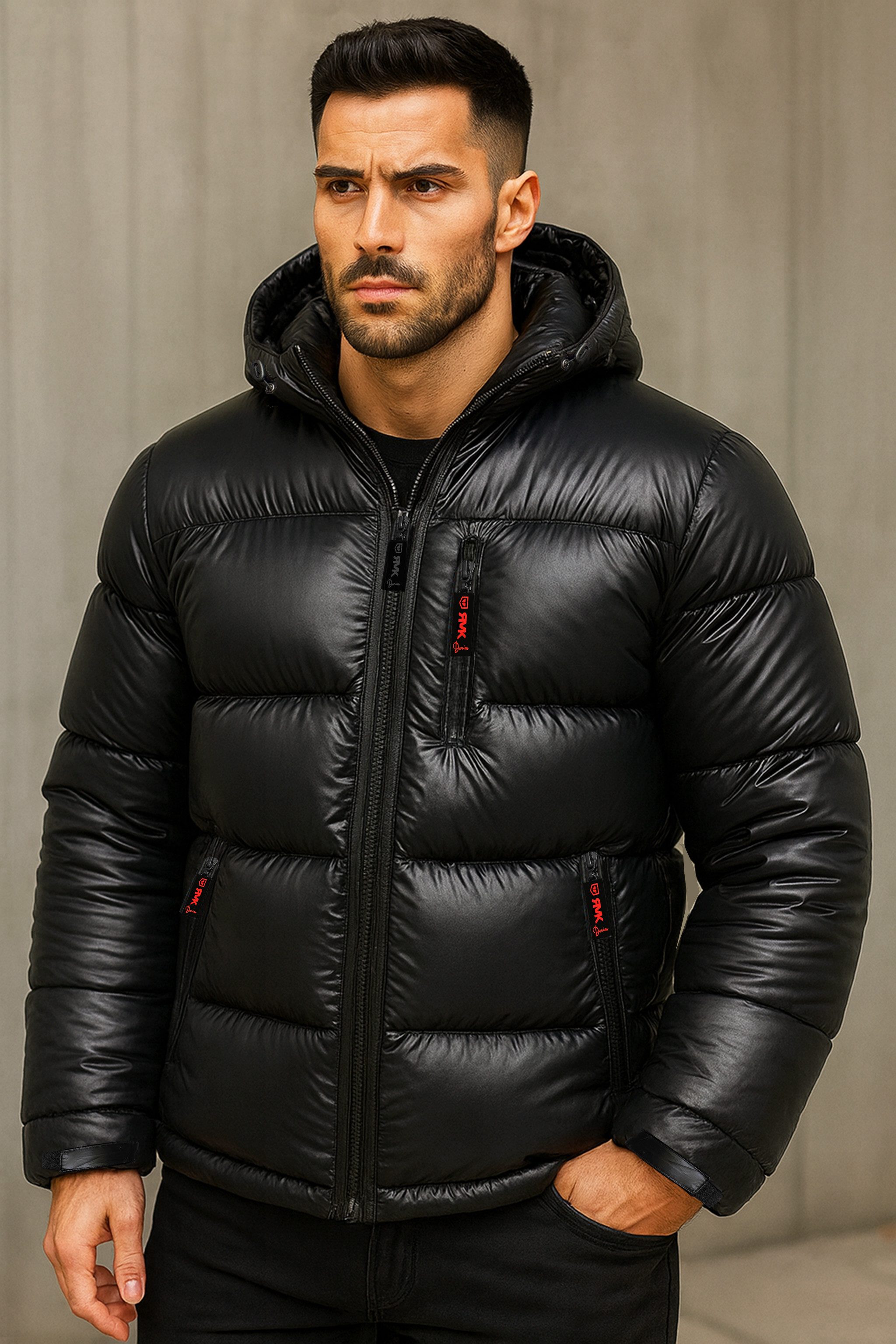 RMK Winterjacke Herren Invierno Bomberjacke Outdoorjacke Puffer Glanz Männe günstig online kaufen