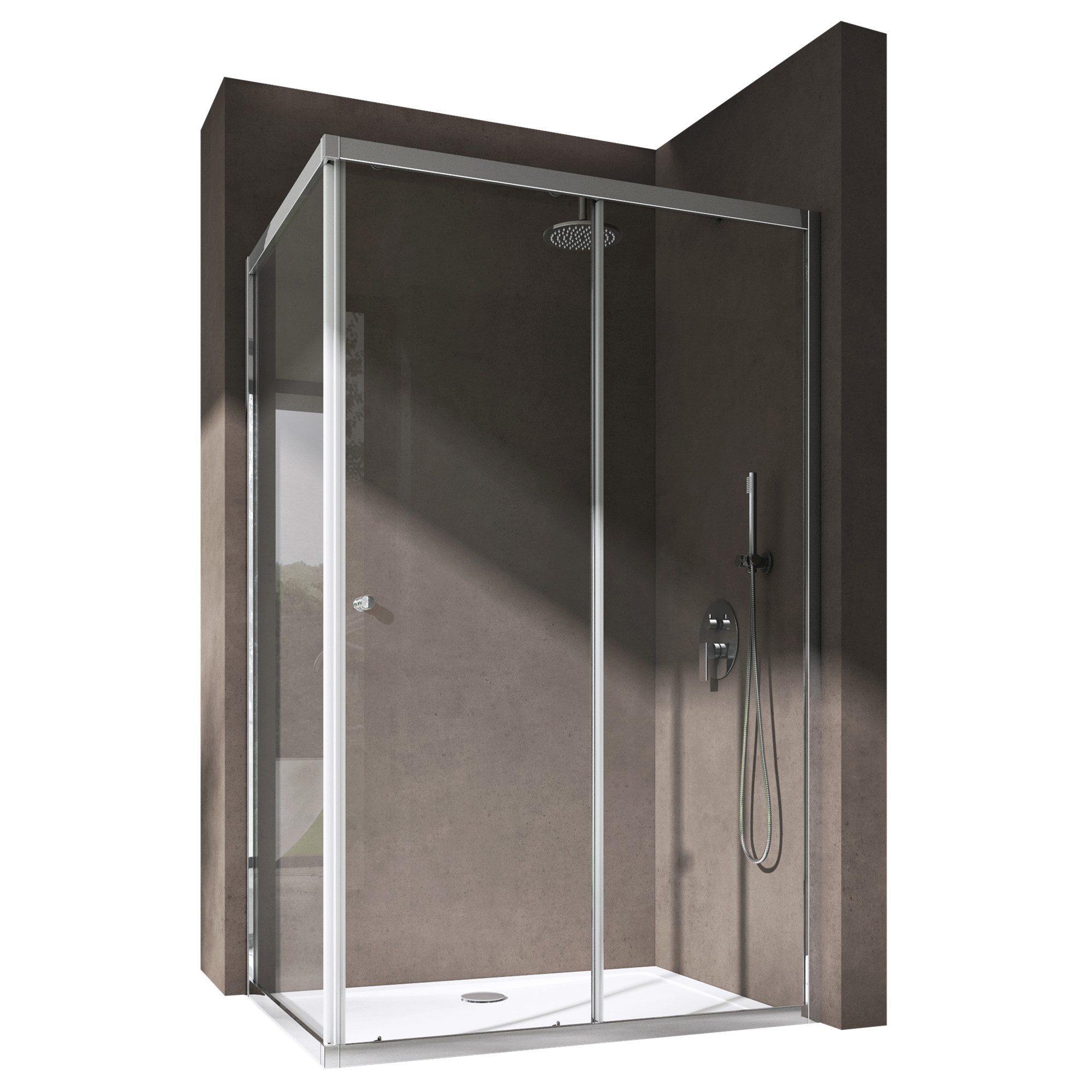 doporro Eckdusche Duschkabine Duschabtrennung Eckeinstieg ESG-Glas mit Nano günstig online kaufen