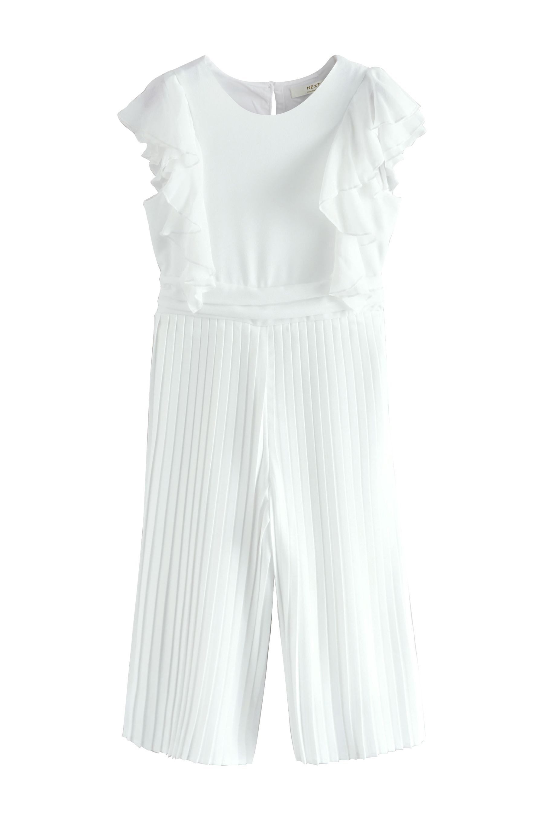 Next Jumpsuit Plissierter Jumpsuit mit Rüschen, Blumenmädchen (1-tlg)