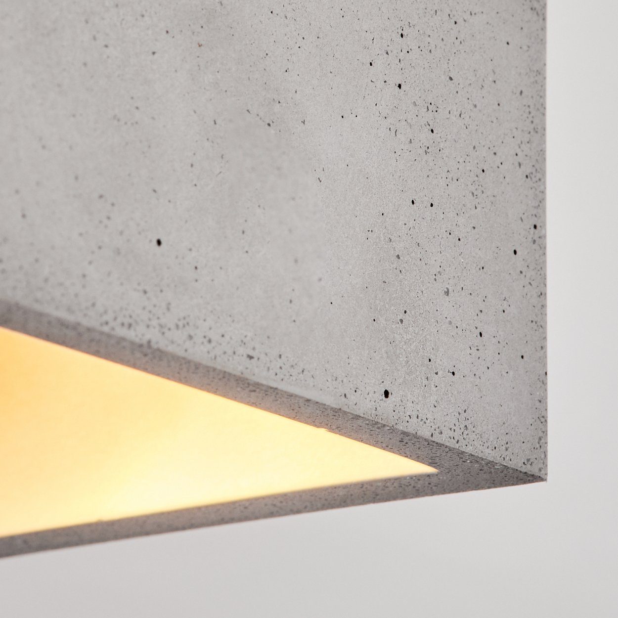 hofstein Deckenleuchte »Portegrandi« moderne Deckenlampe Grau, eckige Beton Leuchtmittel, Design, im schlichten 1xGU10 Leuchte aus ohne in