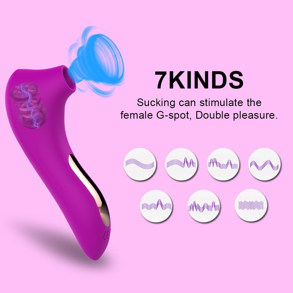 Sexspielzeug erotisches frauen Klitoris-Stimulation,Druckwellenvibrator, Leise für orgams Lila Klitoris-Stimulator Starke autolock Schnelle