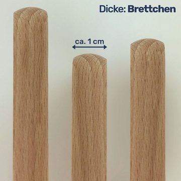 Gravidus Frühstücksbrett 5x Holz Frühstücksbrettchen Vesperbrett Brettchen