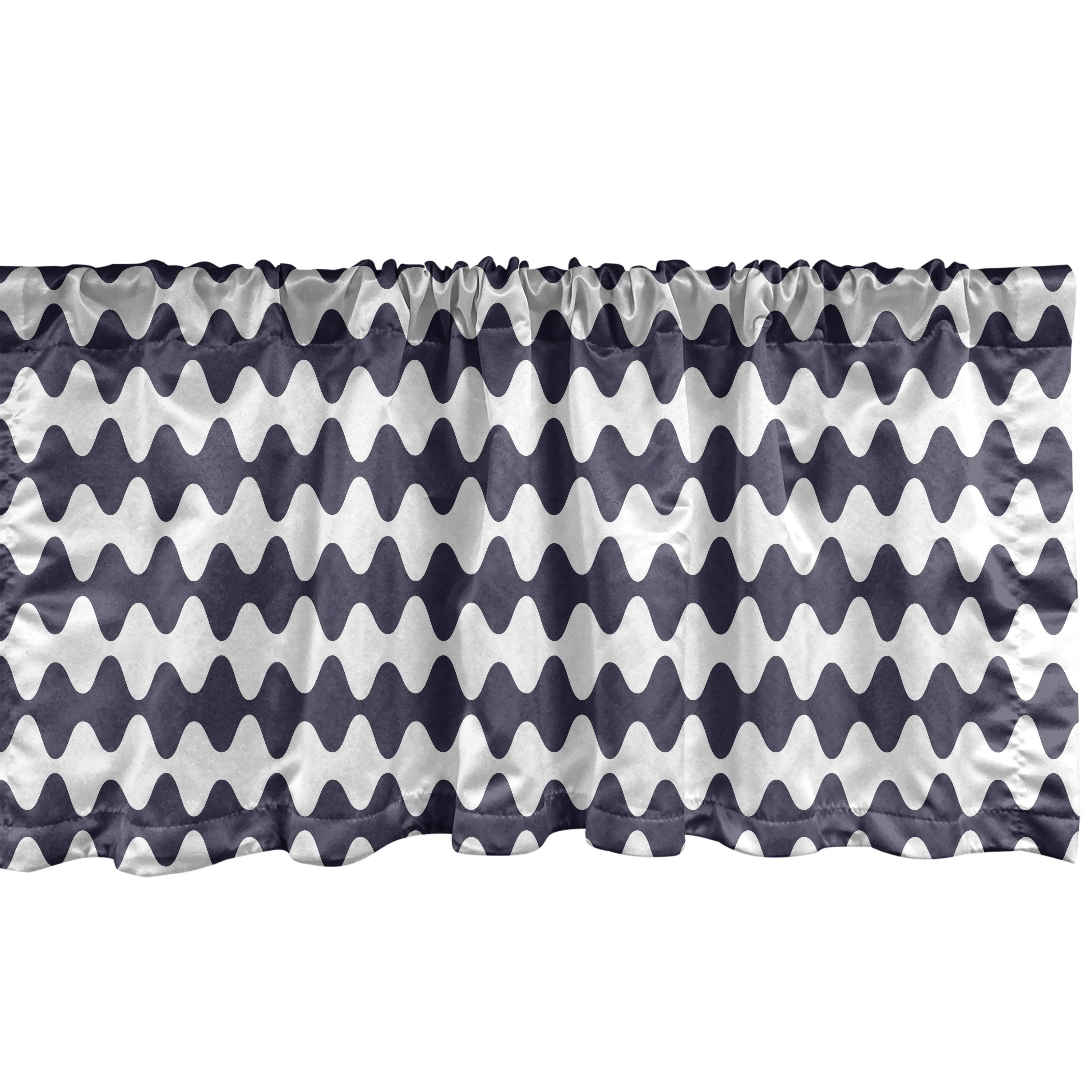 der erste Scheibengardine Vorhang Volant für Küche gewellte Microfaser, Einfaches mit Motiv Dekor Stangentasche, Schlafzimmer Abstraktes Streifen Abakuhaus