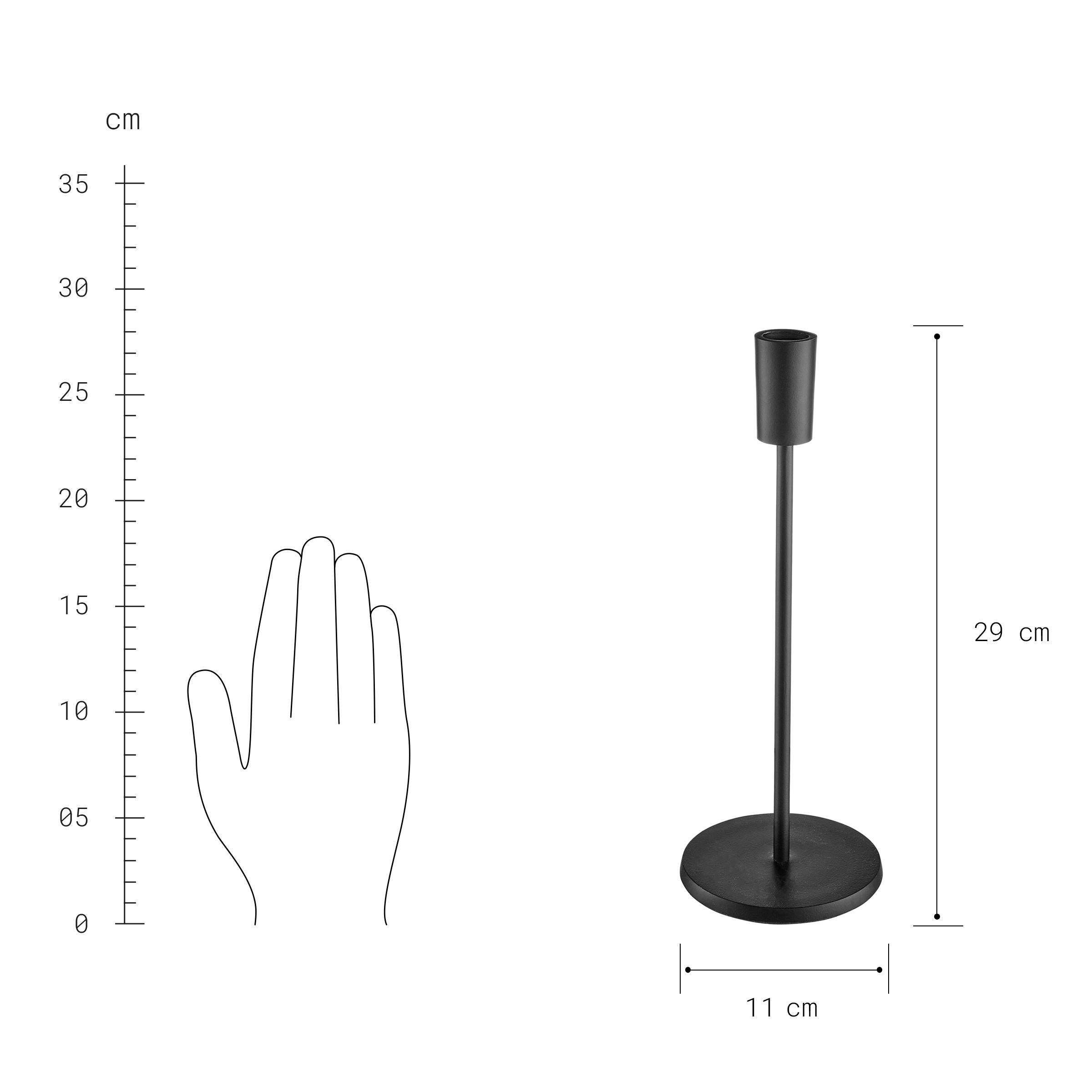 Kerzenhalter HIGHLIGHT 29cm Schwarz Höhe BUTLERS Kerzenhalter