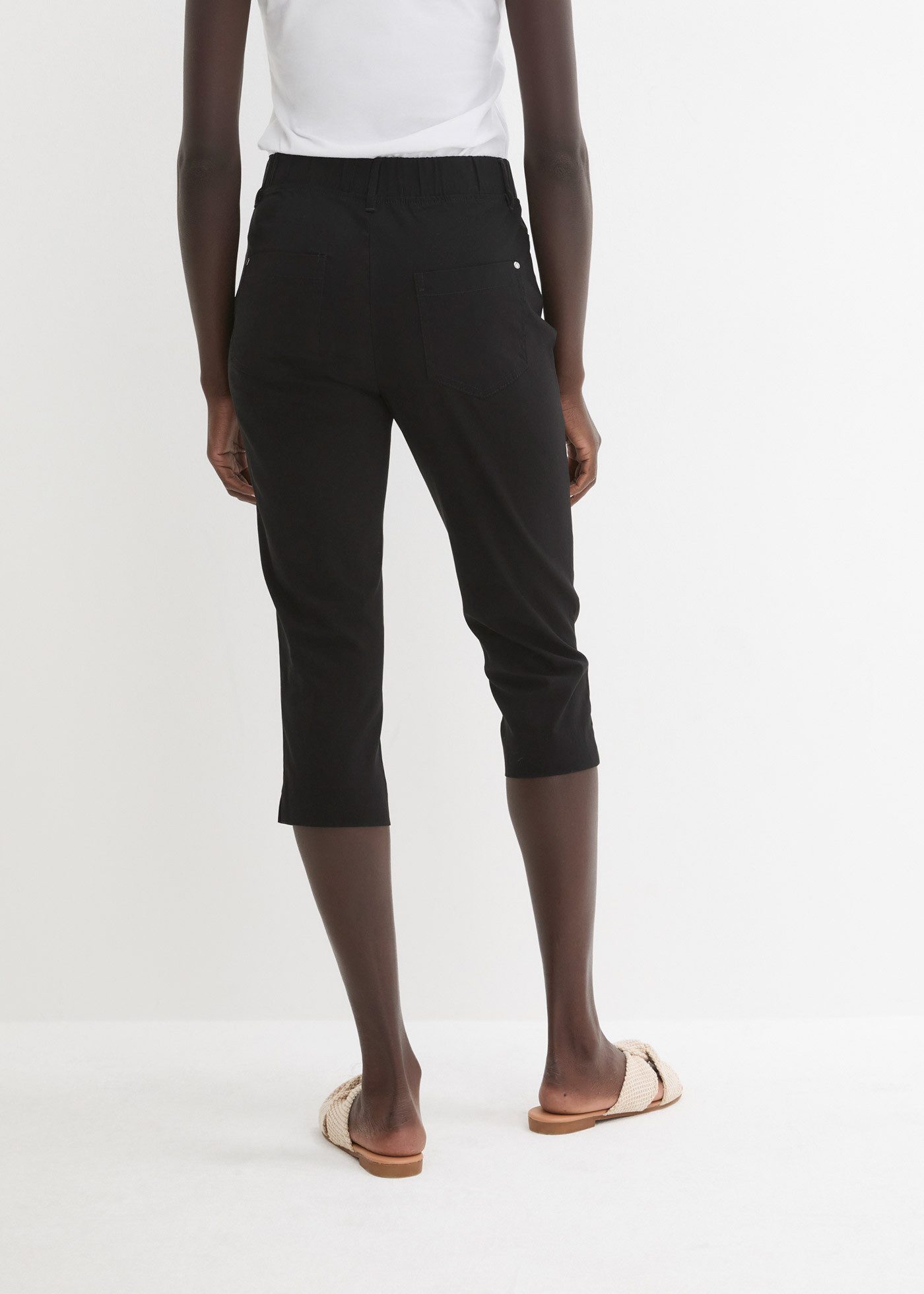 bonprix Caprihose aus überwiegend Viskose, mit Elasthan-Anteil, figurnahe P günstig online kaufen