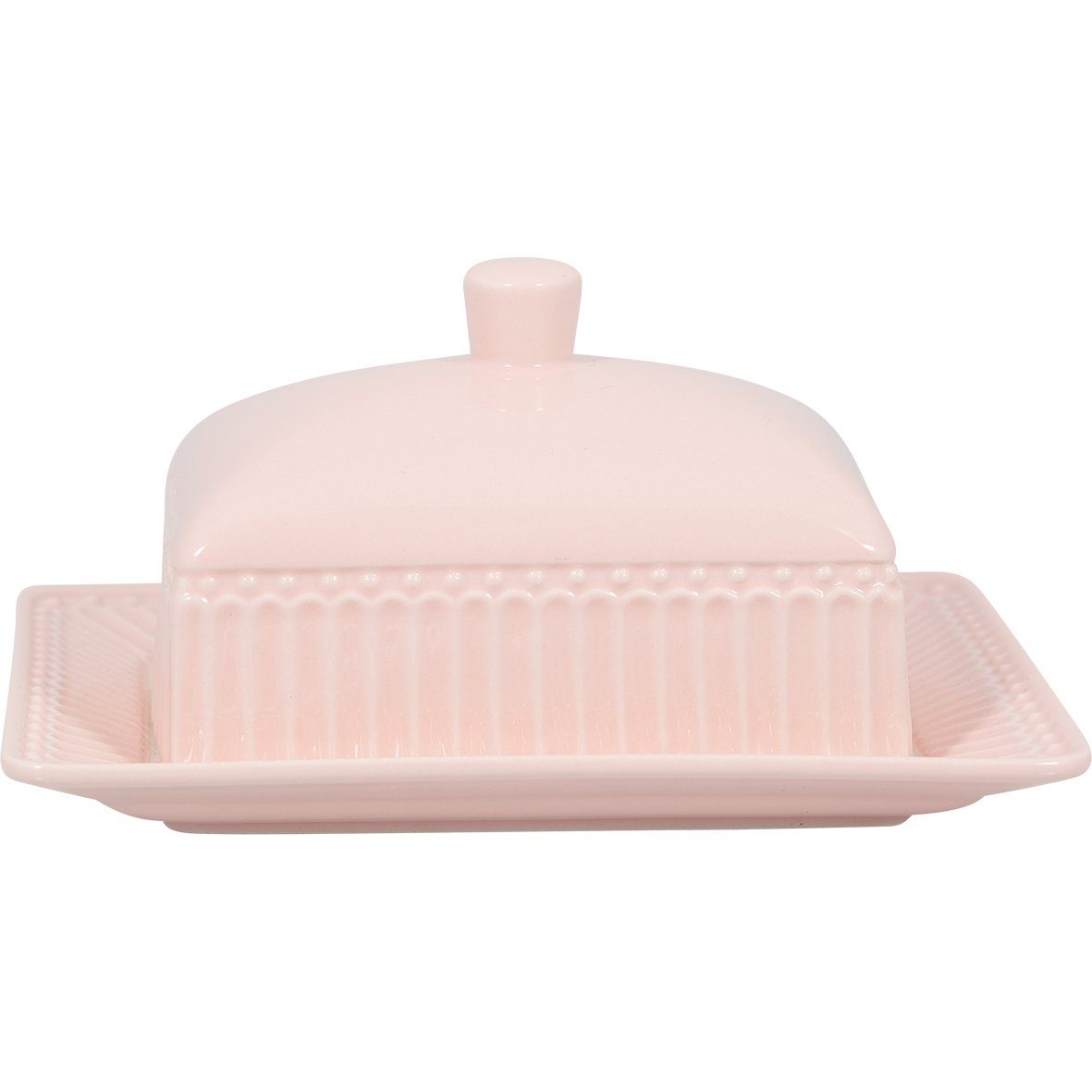 Greengate Butterdose Alice Butterdose pale pink medium 17 x 14 cm, Stoneware