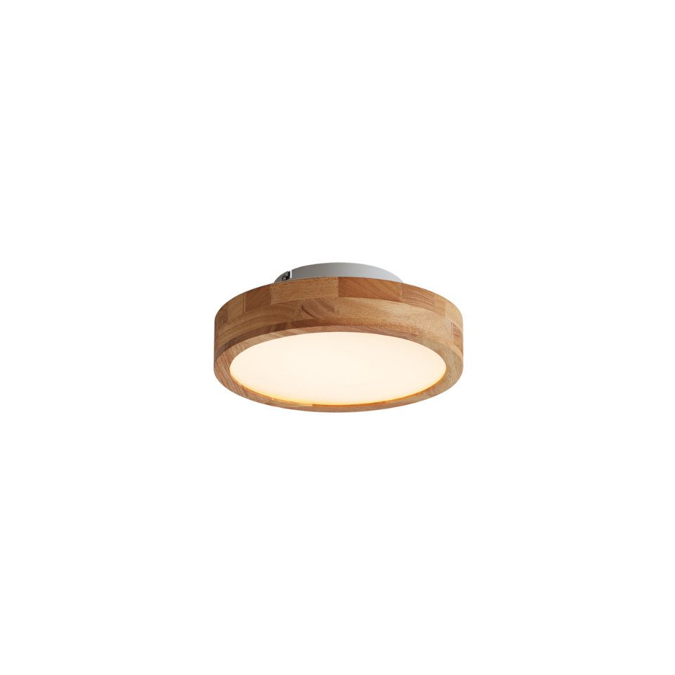 Qazqa Deckenleuchte Pecker, LED fest integriert, Extra-Warmweiß, QAZQA Deckenleuchte, integrated, Braun, Holz, Japandi