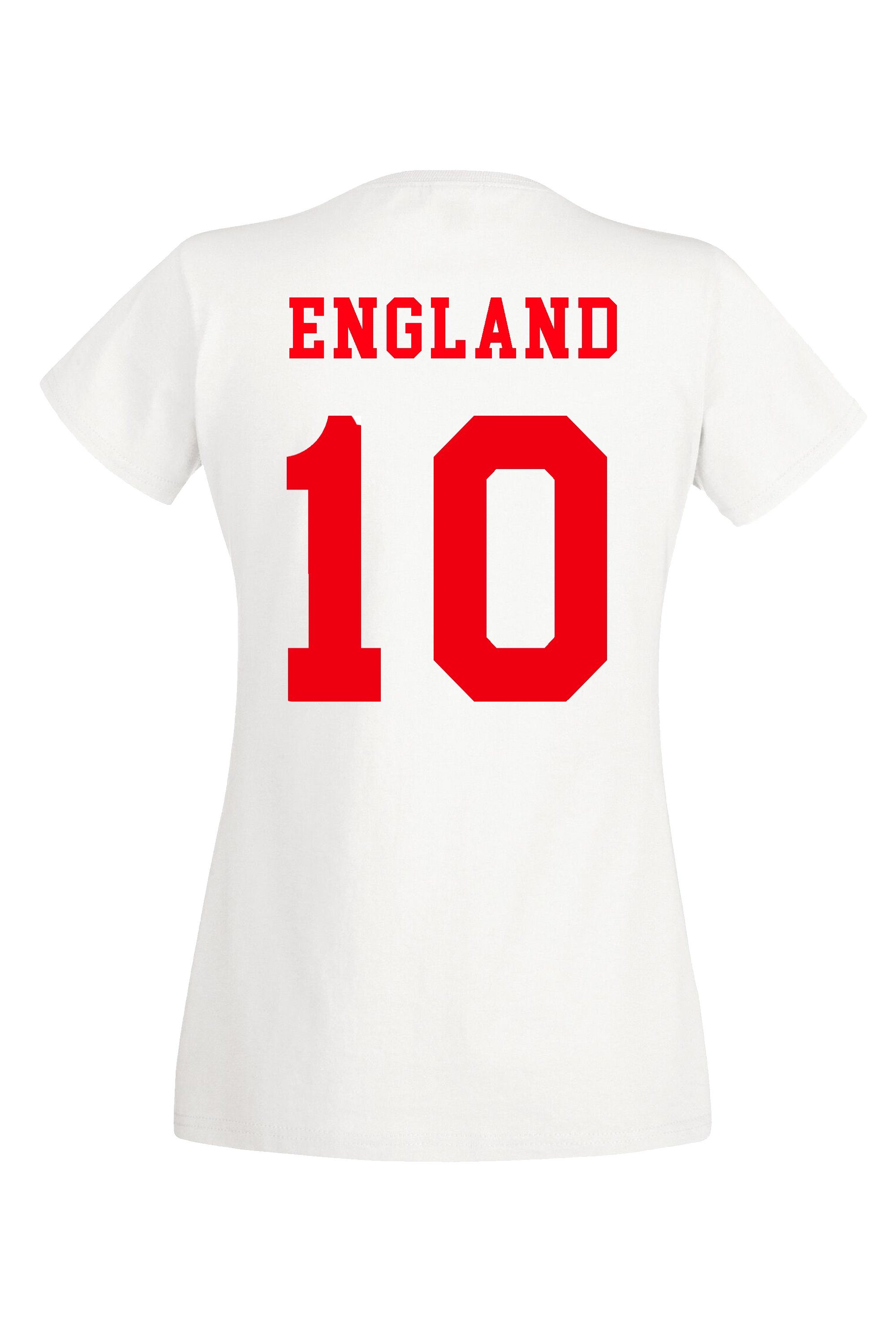 Youth Designz T-Shirt England Damen Shirt mit trendigem Trikot Look