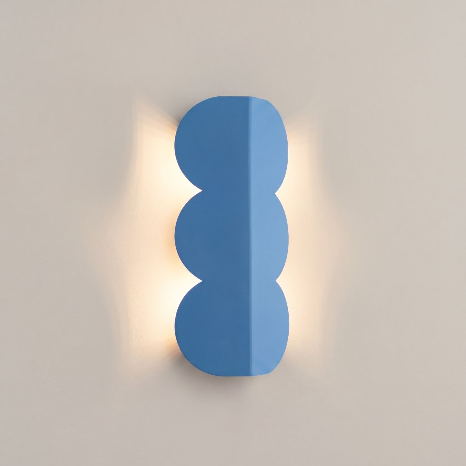Licht-Erlebnisse Wandleuchte GERAU, ohne Leuchtmittel, Aluminium H: 33.6 cm Azurblau G9 2-flammig länglich Modern