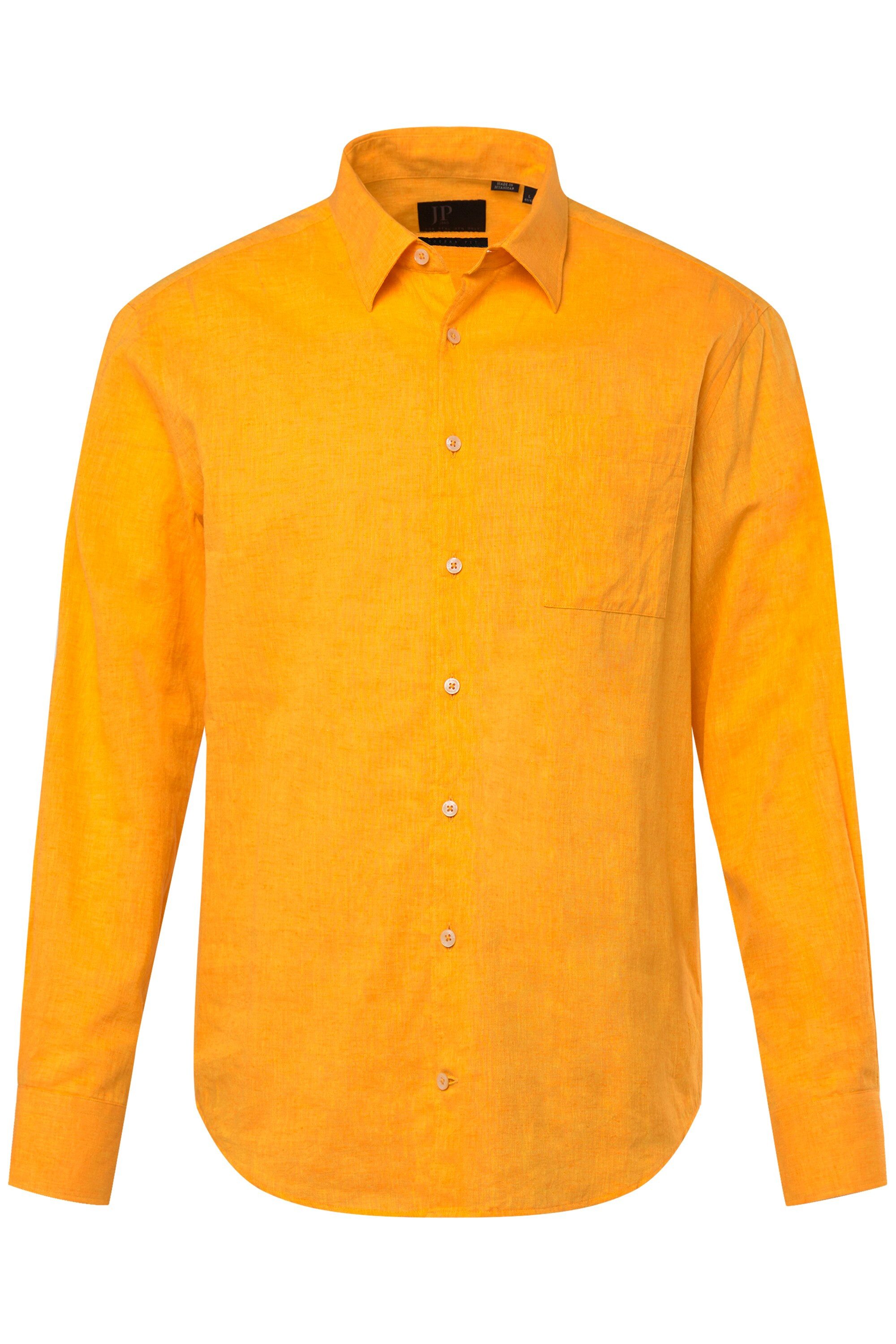 JP1880 Businesshemd Hemd Langarm Leinenmix Kentkragen Modern Fit
