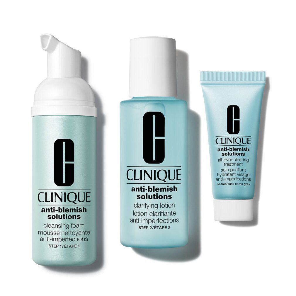 CLINIQUE Körperpflegemittel ANTI-BLEMISH SOLUTIONS 3-STUFIGES HAUTPFLEGESYSTEM, 3-TEILIG