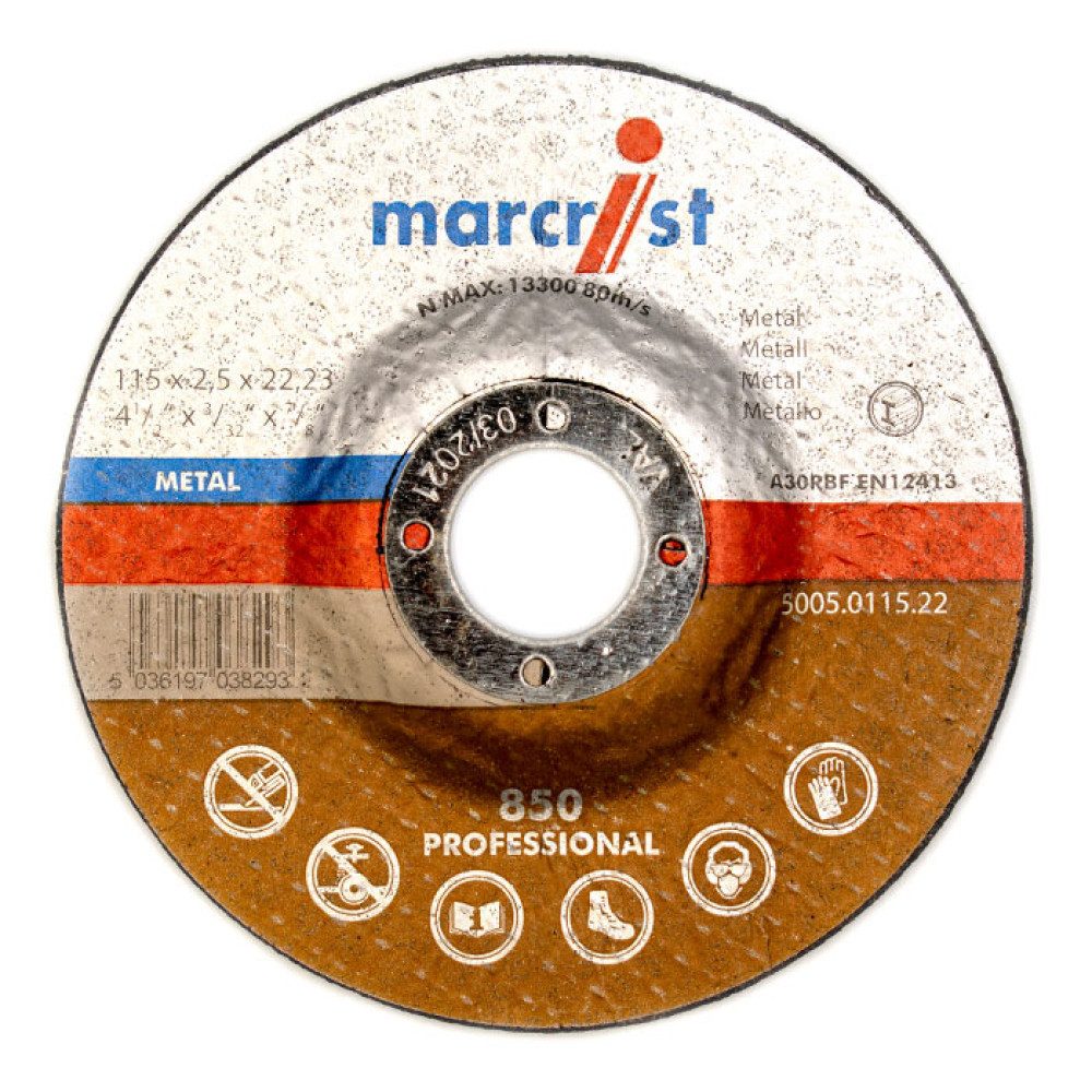 MARCRIST Trennscheibe Marcrist Trennscheibe gekröpft Metall 230 × 2,5 × 22,2 mm