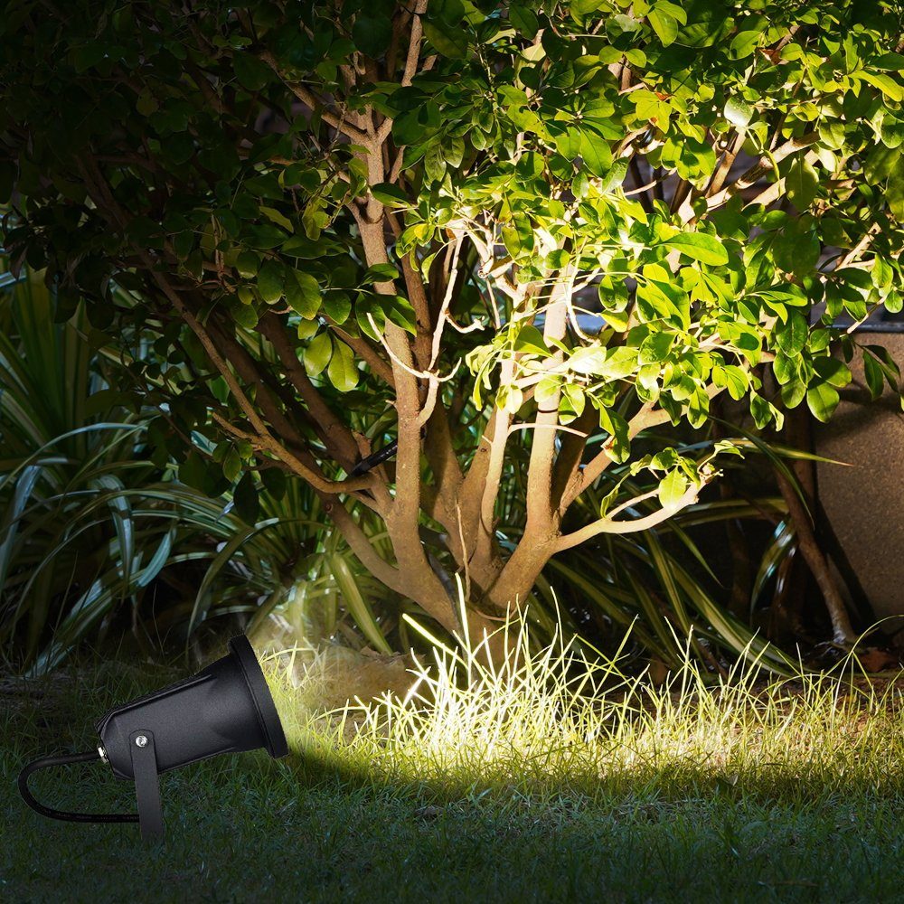 V-TAC Gartenstrahler, Leuchtmittel nicht inklusive, Außen Steckleuchte schwenkbar Außenleuchte Erdspieß Garten Stecklampe