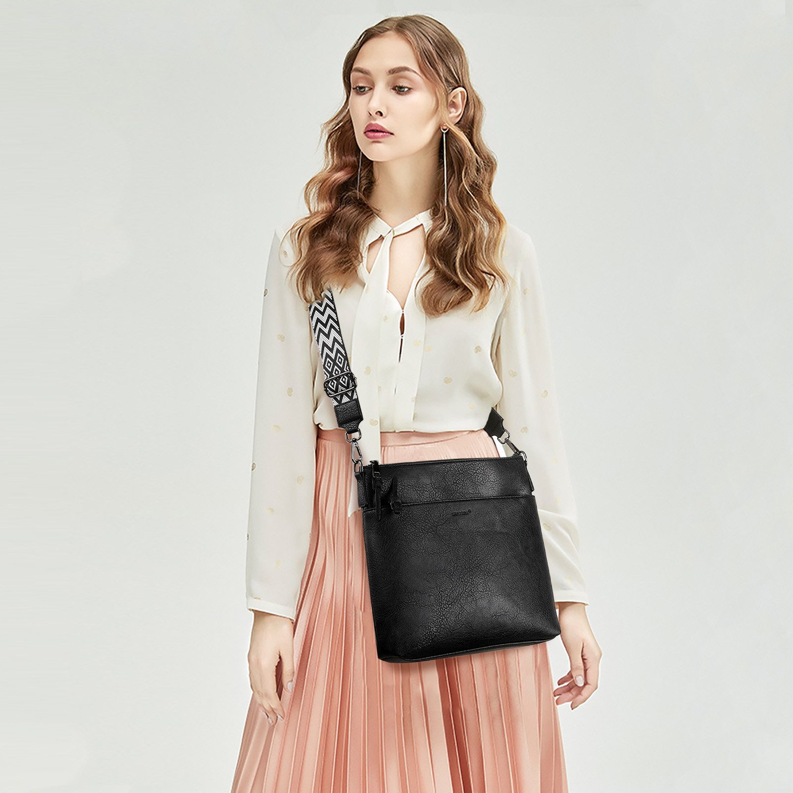 TAN.TOMI Umhängetasche Damen Handtasche Klein Henkeltasche Schultertasche Crossbody Bag, Für Pendeln Reise Campus Sport Rucksäcke, Tasche mit viel Stauraum – Bild 2 von 5