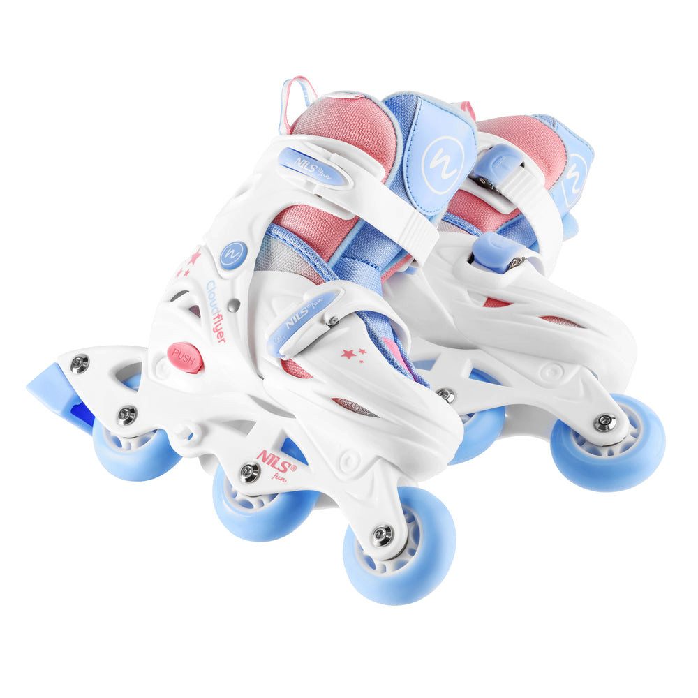 NILS FUN Inlineskates 3-in-1 Rollerskates 30-33, (Spar-Set, 1-St., Größe S), Weicher Innenschuh mit fester Knöchelunterstützung