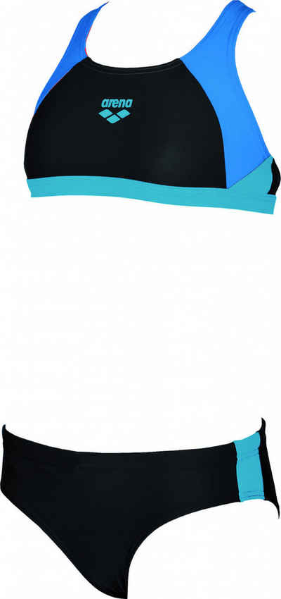 Arena Bustier-Bikini-Top G REN TWO PIECES Mädchen Bikini schwarz/blau