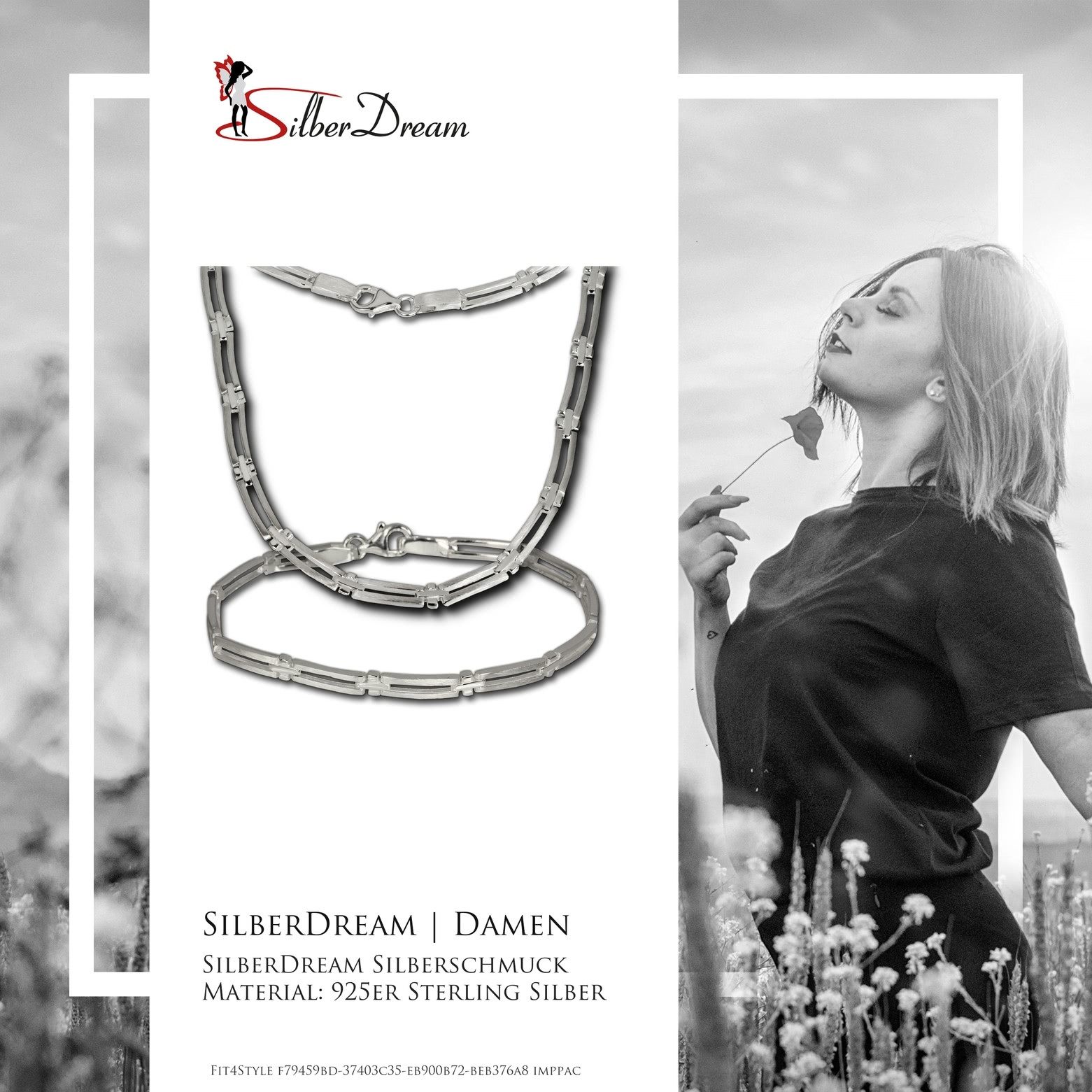 SilberDream Schmuckset SilberDream Collier & Armband matt Trendy (2-tlg., Schmucksets), Damen Schmucksets aus 925 Sterling Silber, Farbe: silber