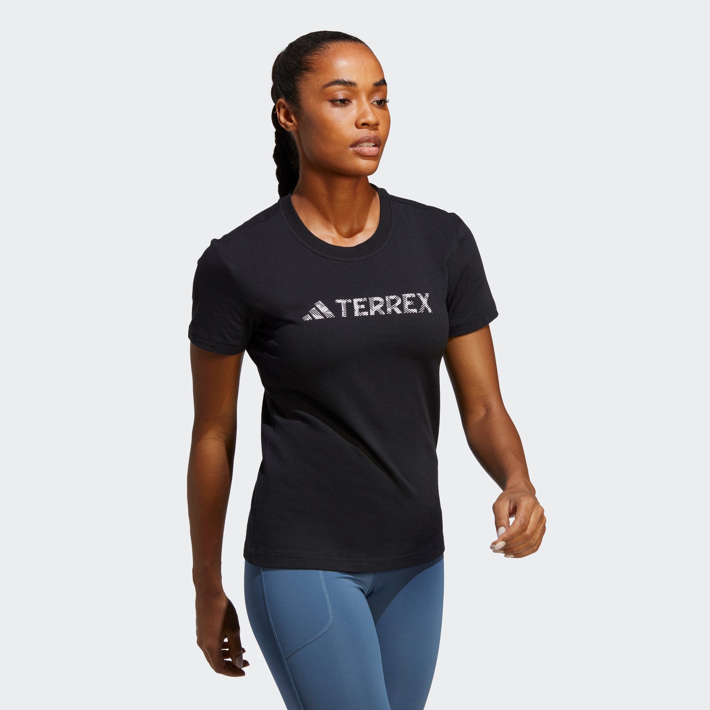 und W Tee, Funktionsshirt Logo erneuerbaren T-Shirt TERREX recycelten adidas TERREX mit Ein