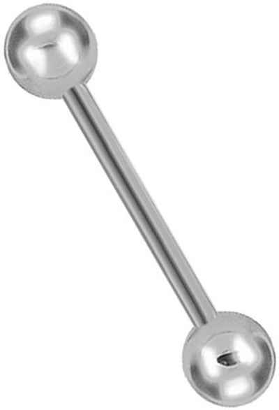 Karisma Brustwarzenpiercing Zungenpiercing Piercing Titan G23 Barbell Hantel Mit 2 Kugeln 5mm - TBRB - 10.0 Millimeter