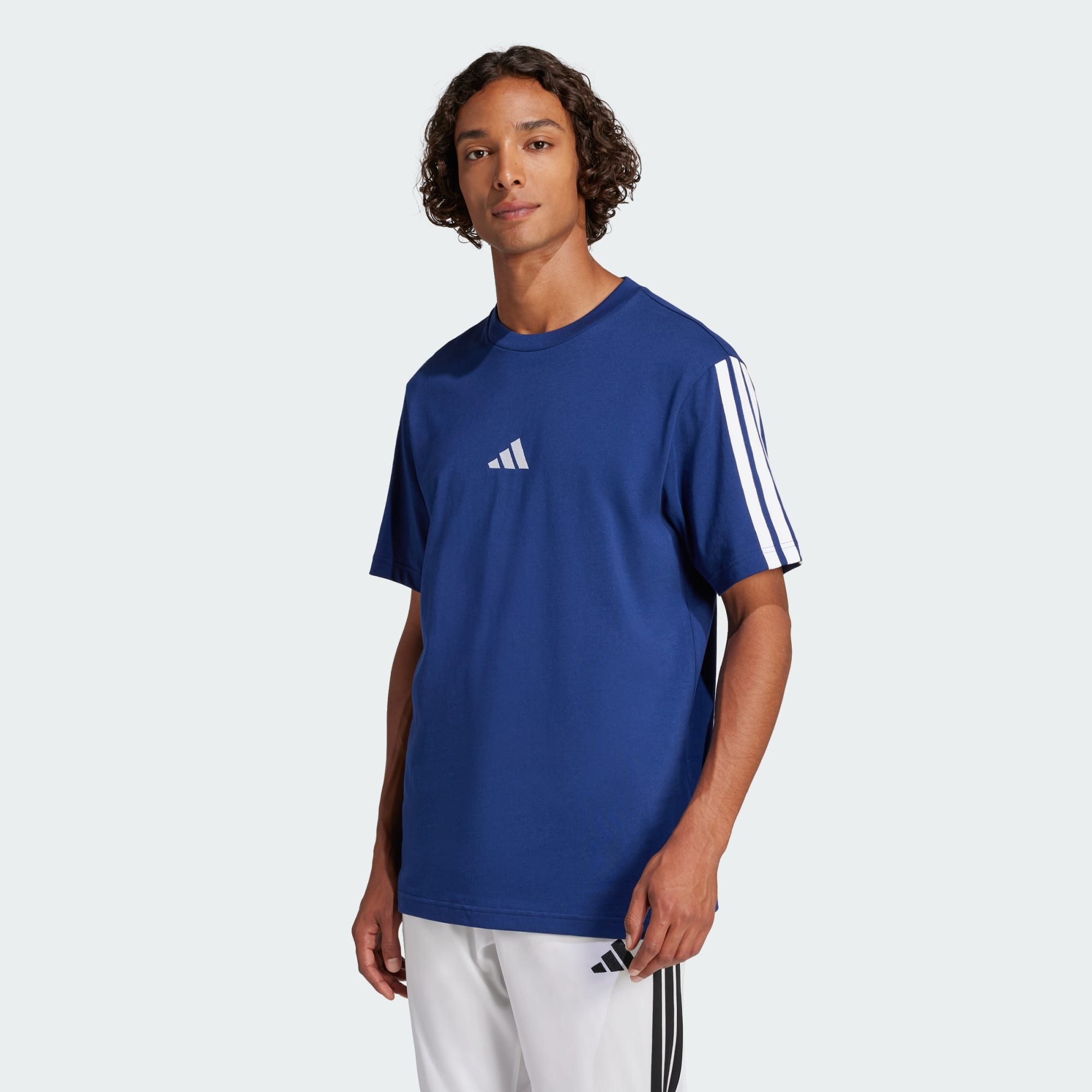 adidas Sportswear Poloshirt ESSENTIALS 3-STREIFEN SINGLE JERSEY T-SHIRT (1- günstig online kaufen
