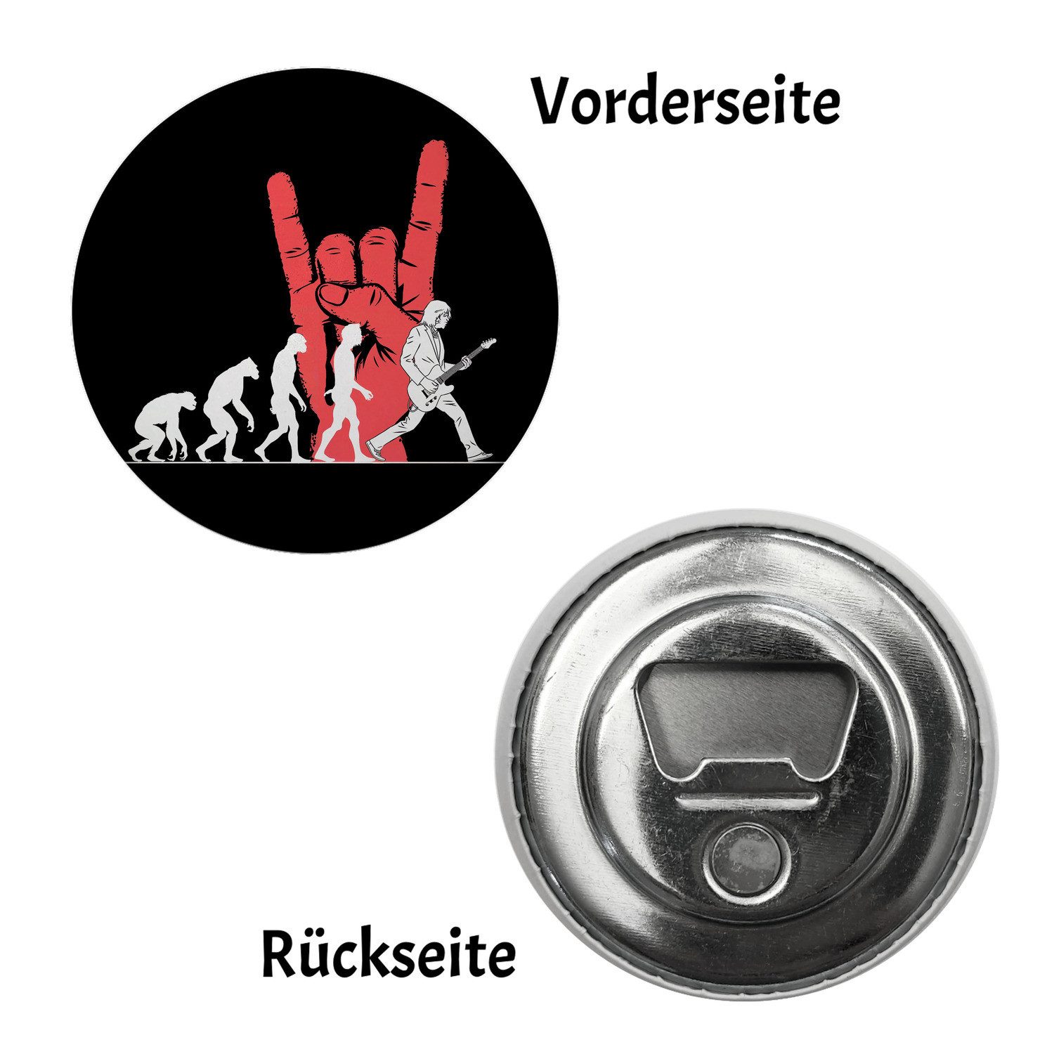 Thumbnail - speecheese Magnet Menschliche Evolution mit Gitarre Magnet Flaschenöffner