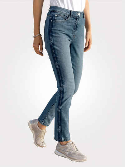 Mona 5-Pocket-Jeans im effektvollen Ethno-Look