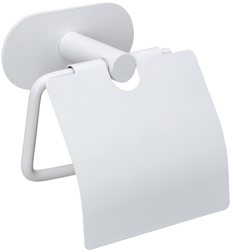 WENKO Toilettenpapierhalter Turbo-Loc® Modell Orea, mit Deckel, Befestigen ohne Bohren