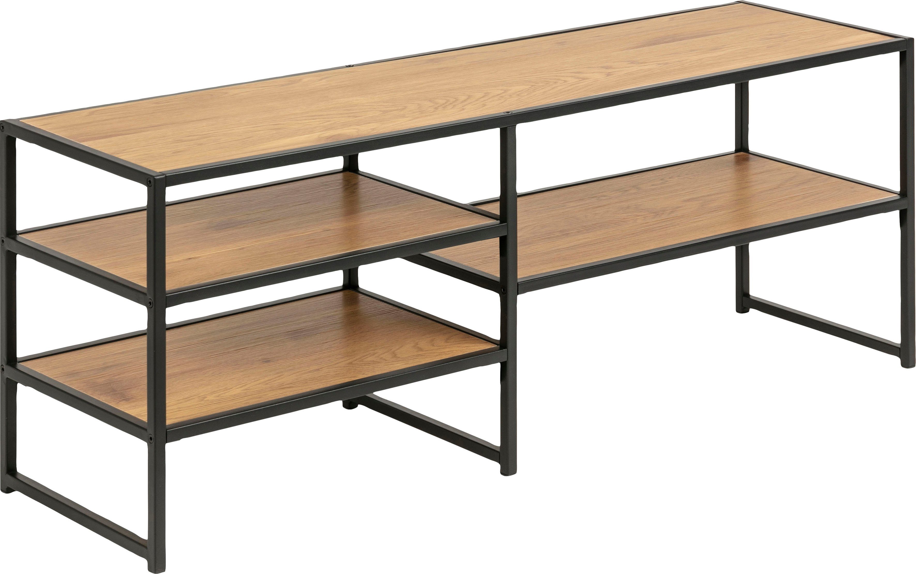 ACTONA GROUP TV-Schrank Metallgestell im Industrie-Look, 3 Einlegeböden, Breite 120 cm