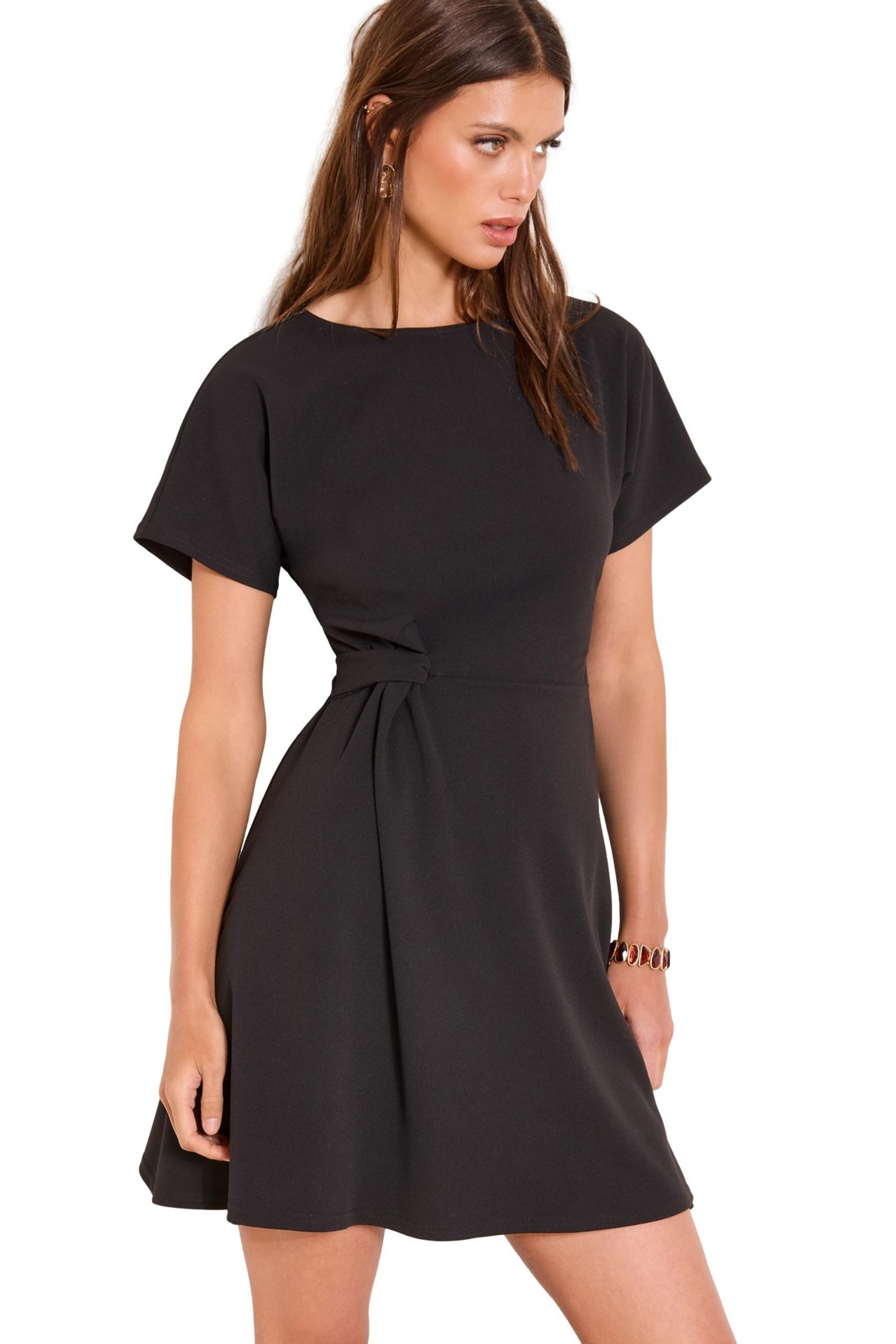 Jerseykleid Lipsy Minikleid mit seitlichem Knoten