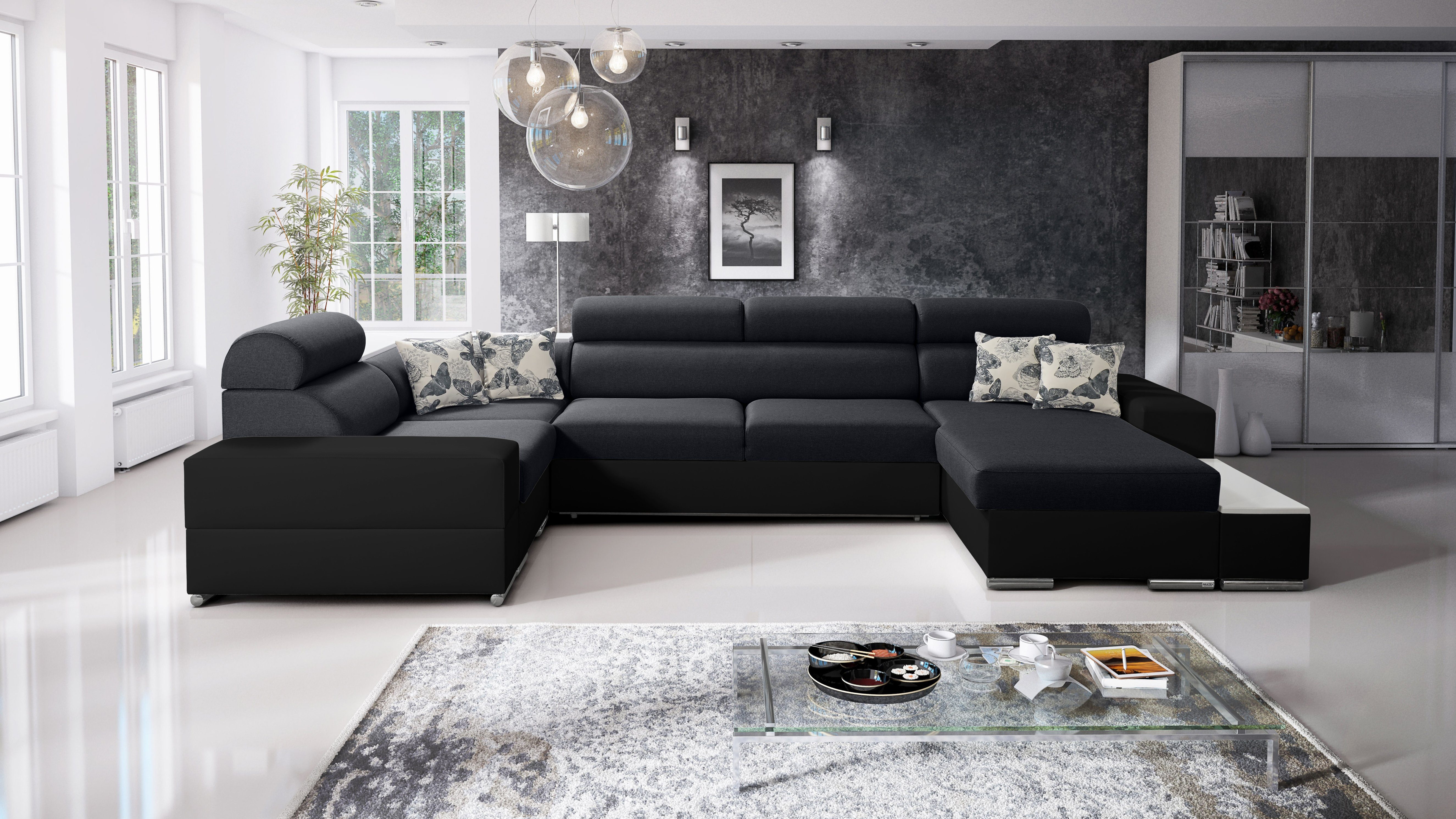 Best for Home Ecksofa ALEX MINI - Schlaffunktion & Bettkasten für das Moderne Wohnzimmer, - Entdecken Sie Ihre Neue Eckcouch! TWIST23+EKJV