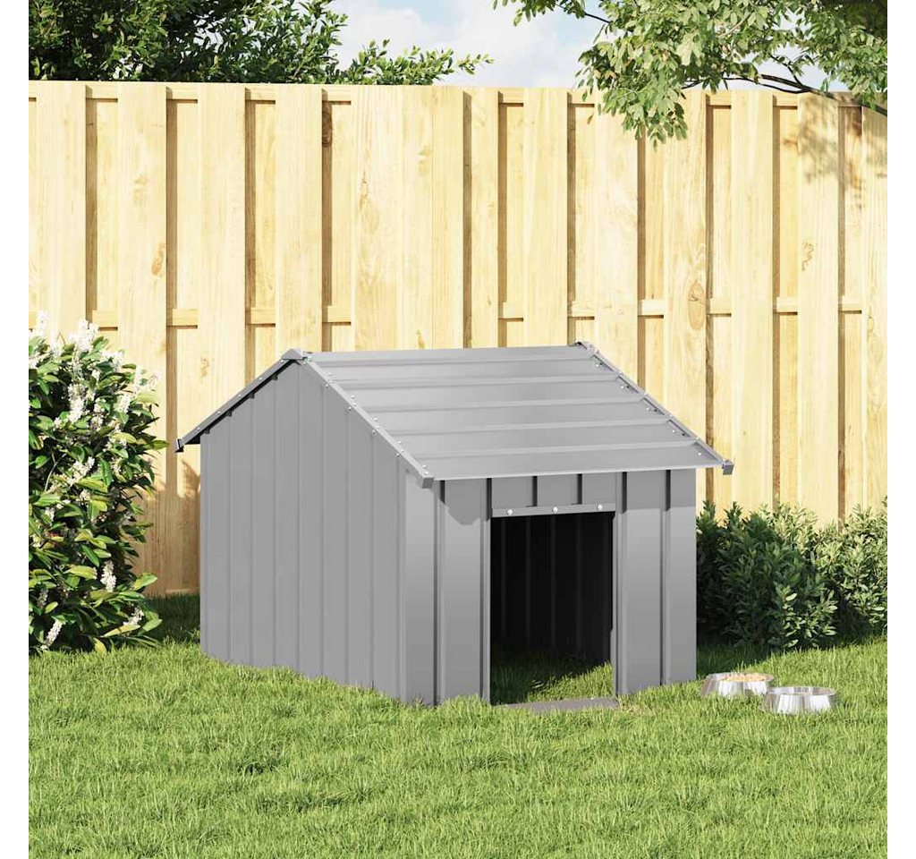 Thumbnail - vidaXL Hundehütte, Hundehütte mit Dach 83x130x85 cm Verzinkter Stahl