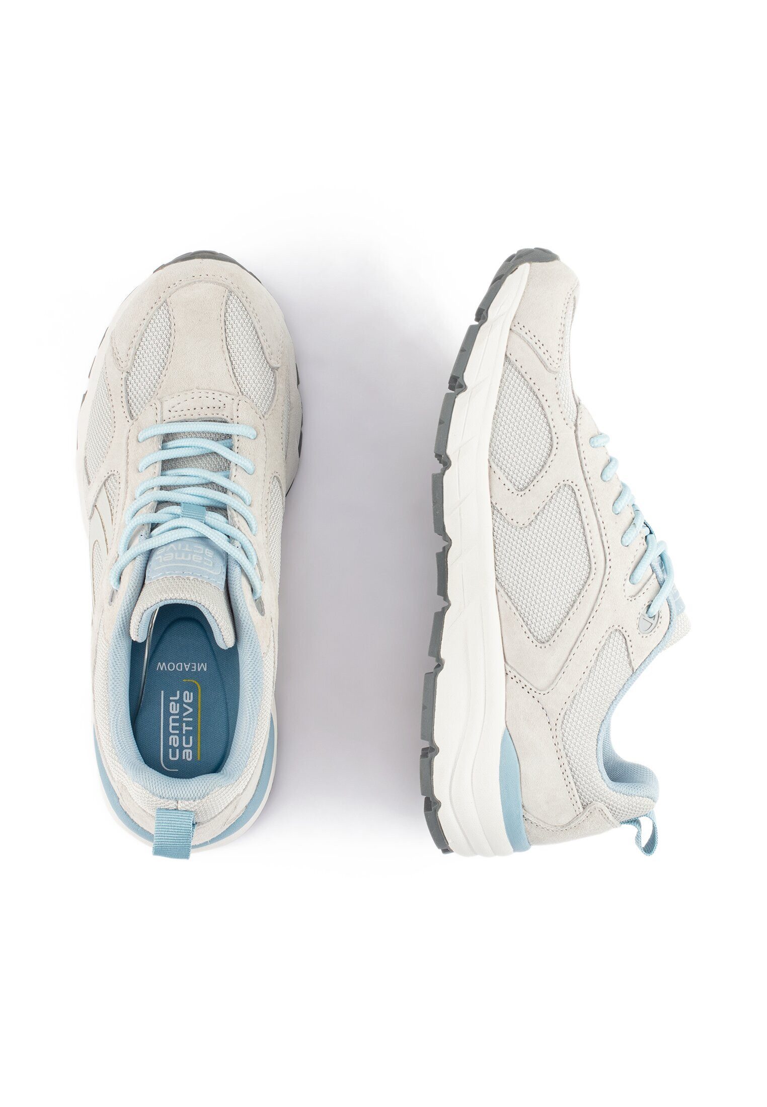 camel active Sneaker pig nubuk/textile weiß/HELLBLAU Sneaker günstig online kaufen