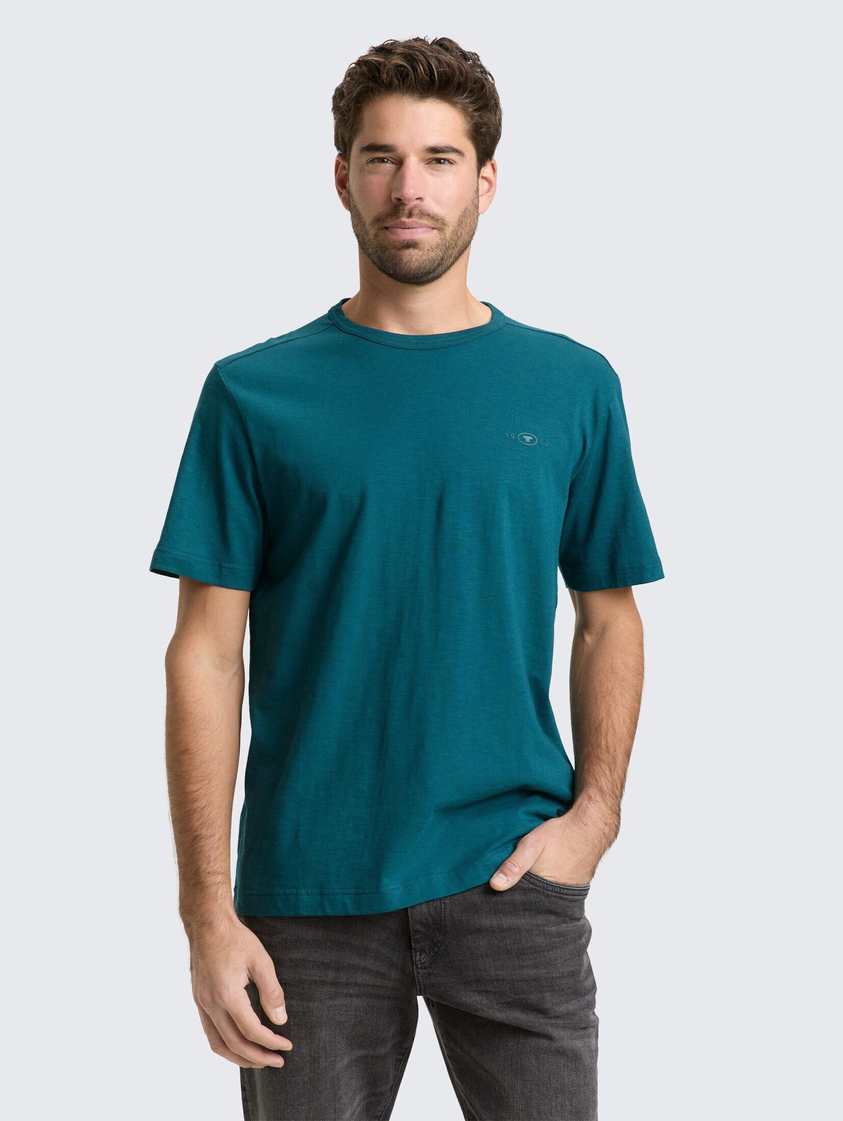 TOM TAILOR T-Shirt T-Shirt Basic T-Shirt aus Baumwolle günstig online kaufen