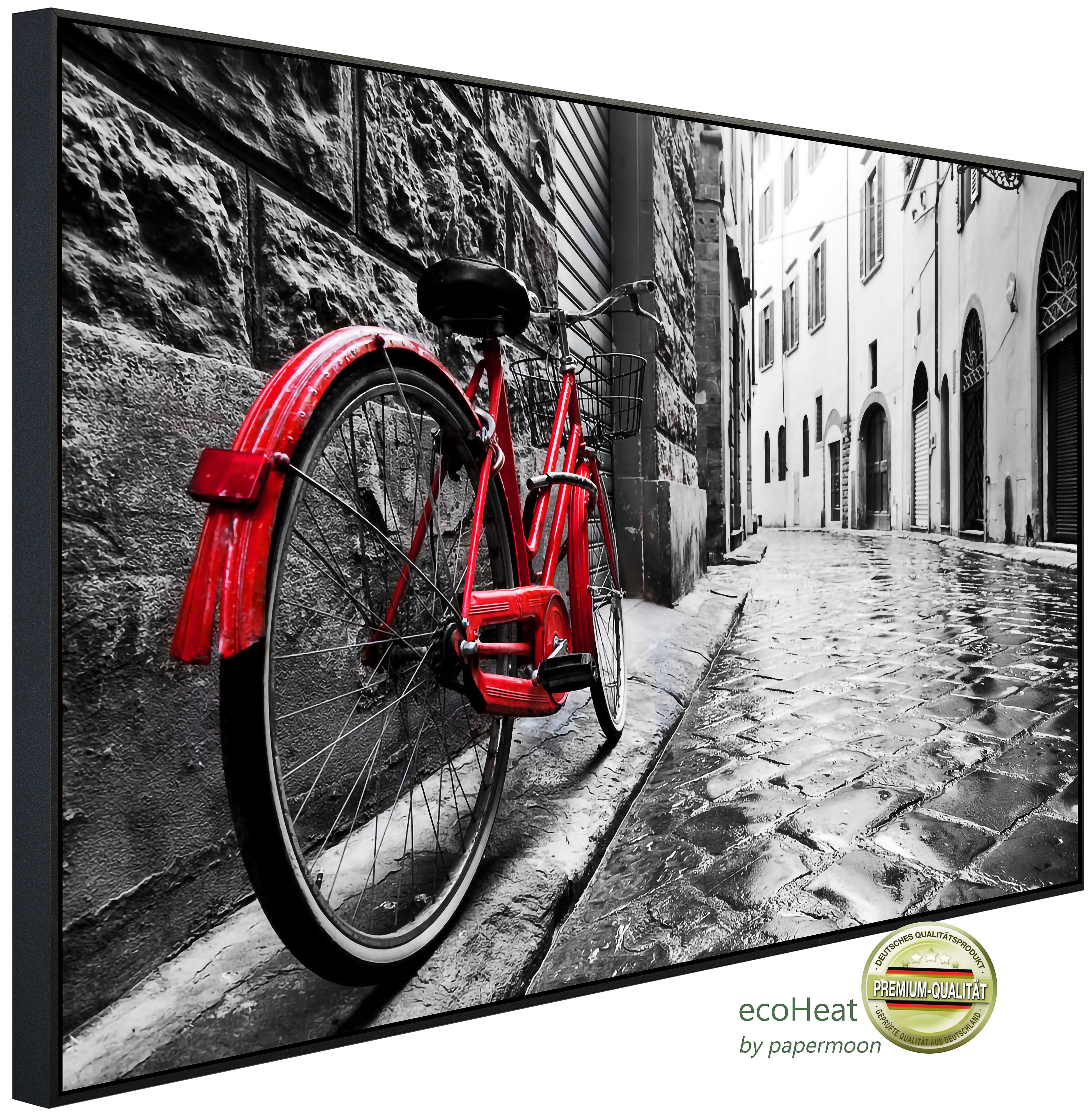 Papermoon Infrarotheizung INFRAROT-BILD-HEIZUNG, Retro Old Town Bike, TÜV-Rheinland/GS zertifiziert, angenehme Strahlungswärme