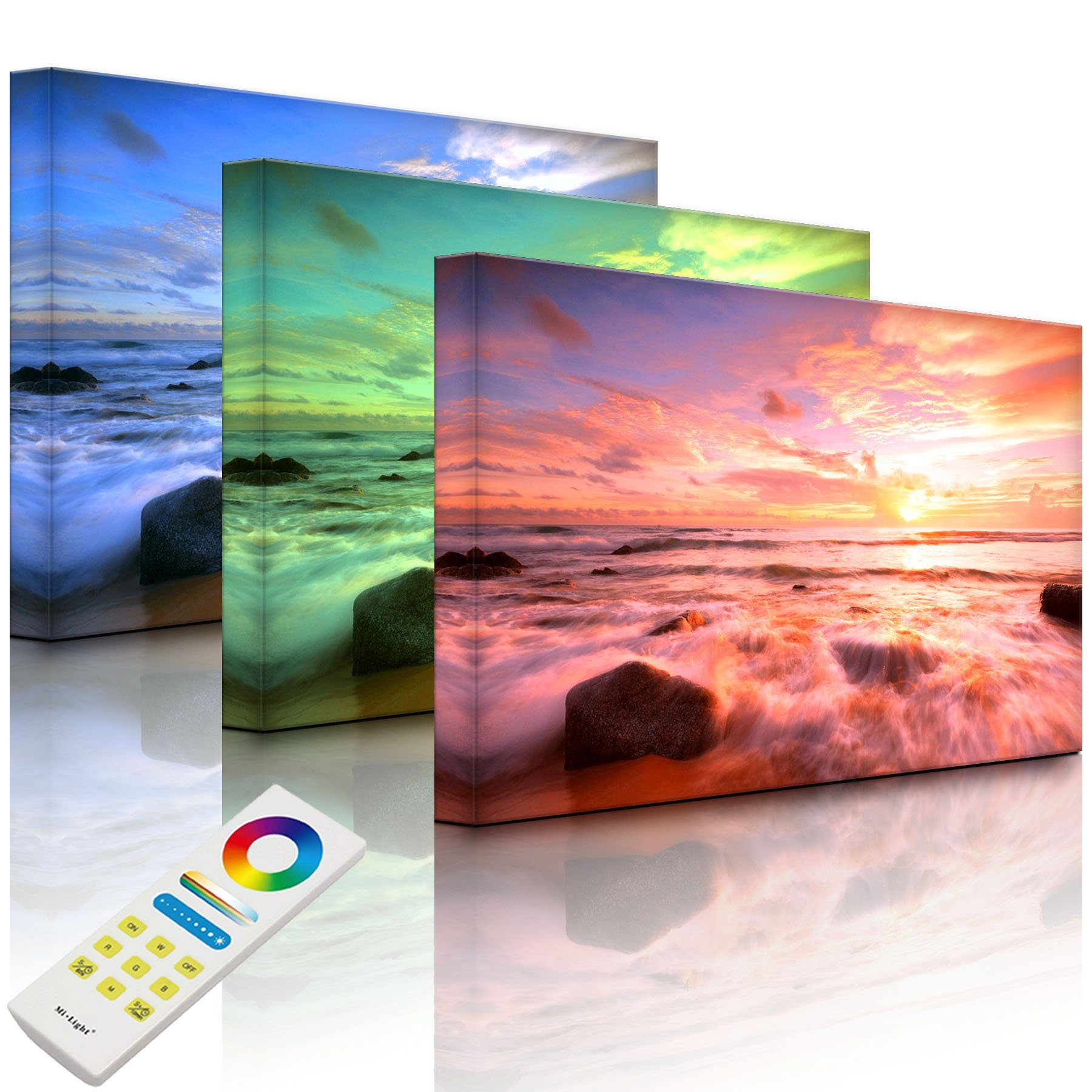 lightbox-multicolor LED-Bild »Sonnenuntergang am Meer« online kaufen | OTTO