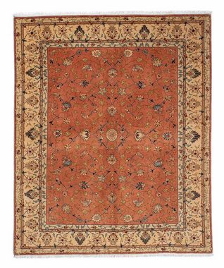 Orientteppich Perser - Täbriz - Royal - 193 x 156 cm - rost, morgenland, rechteckig, Höhe: 7 mm, Wohnzimmer, Handgeknüpft, Einzelstück mit Zertifikat